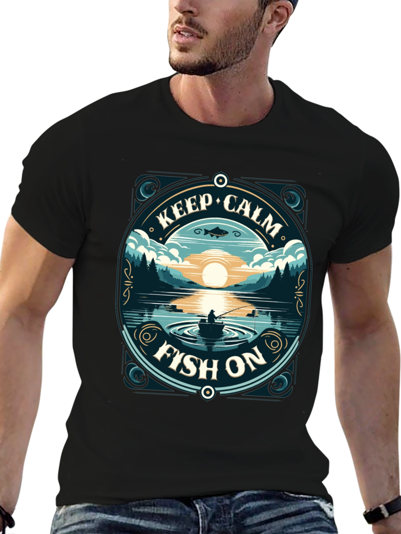Keep Calm Fish On T-Shirt