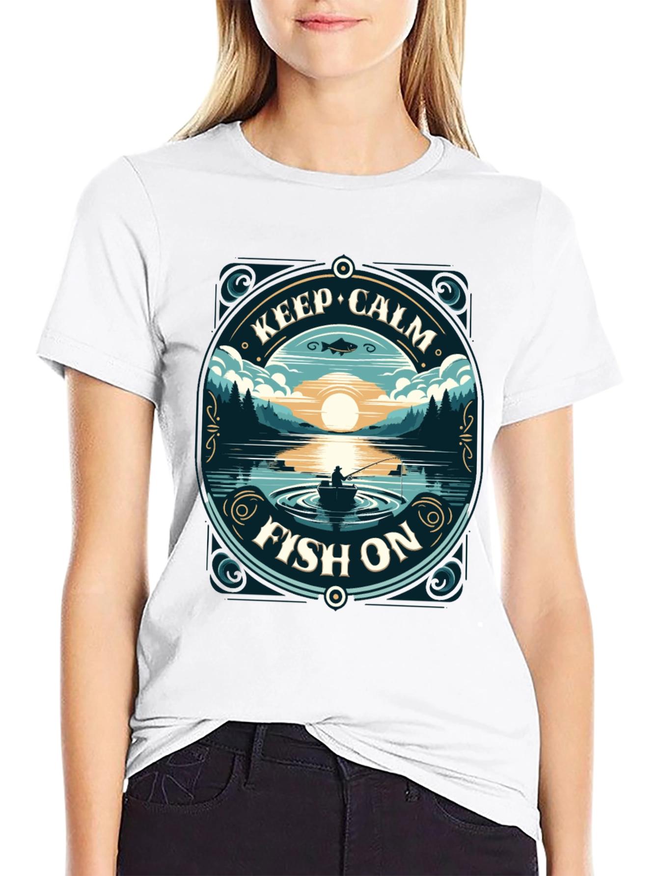 Keep Calm Fish On T-Shirt