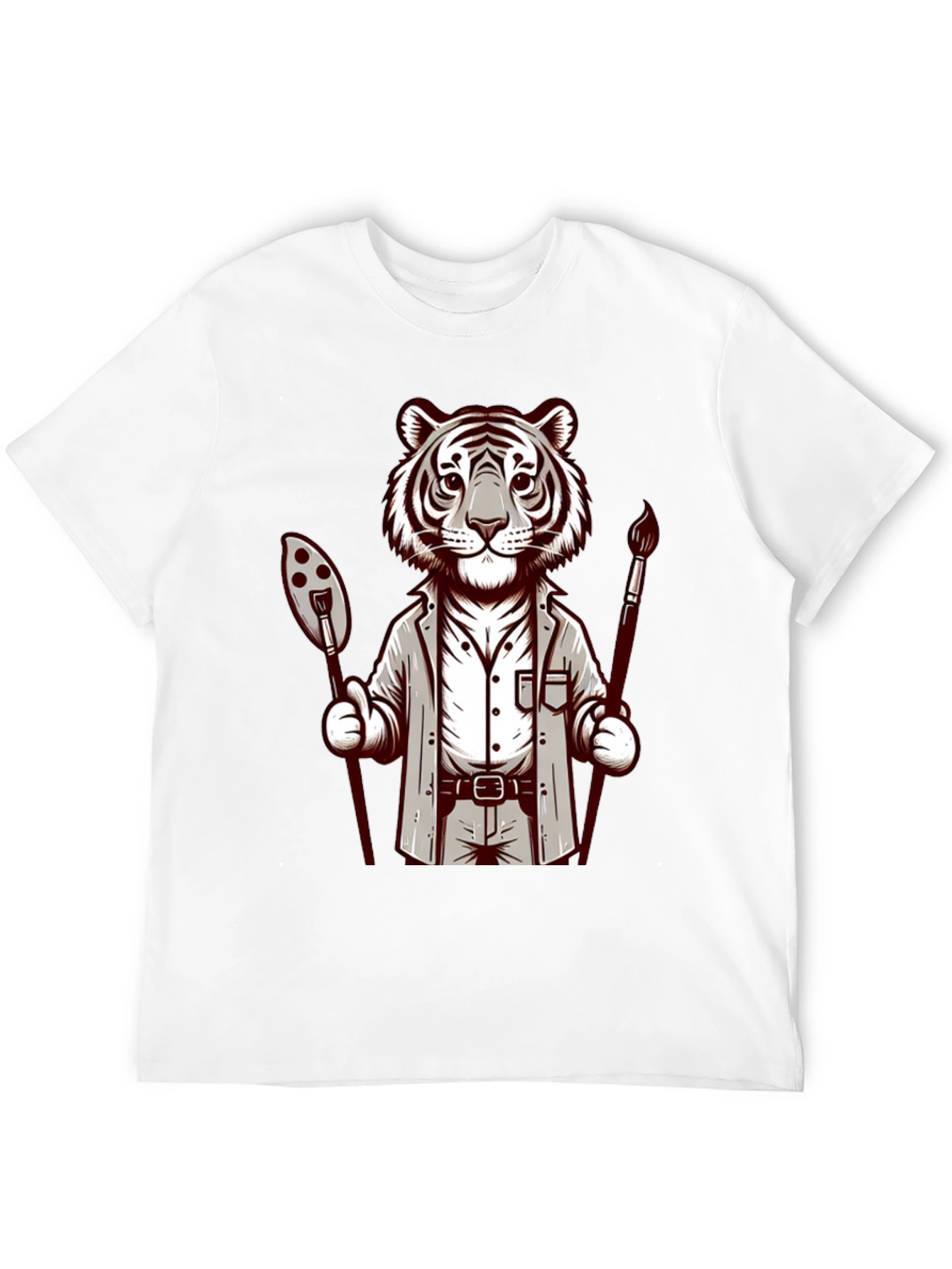Tiger Artist Graphic Tee - Cool Casual Design