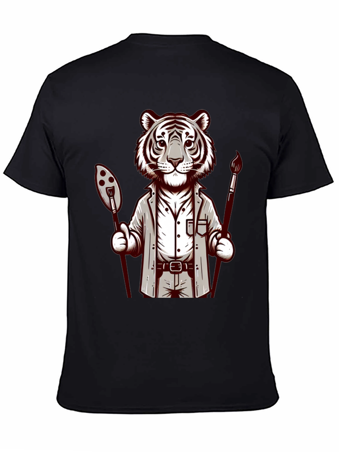 Tiger Artist Graphic Tee - Cool Casual Design