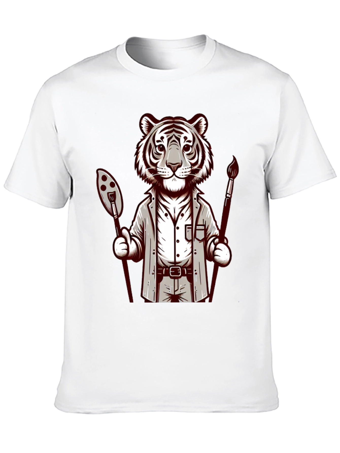 Tiger Artist Graphic Tee - Cool Casual Design
