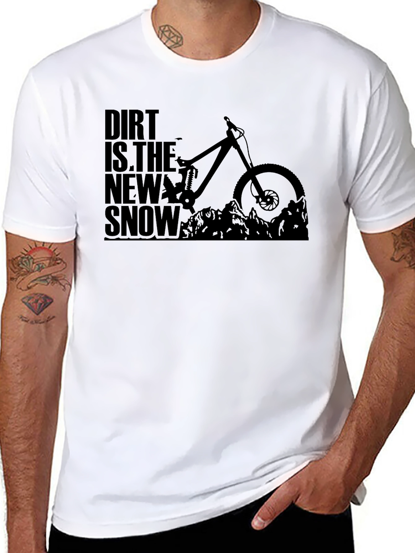 Dirt is the New Snow Mountain Biking T-Shirt