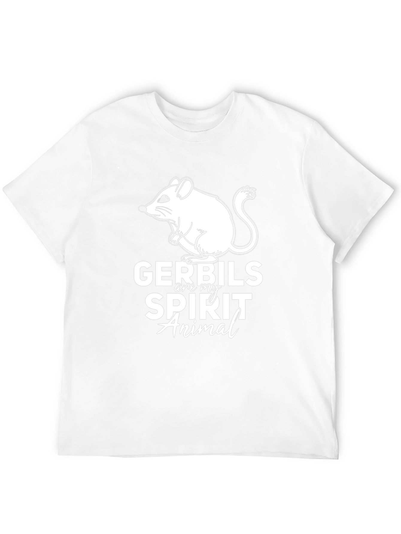 Gerbils Are My Spirit Animal Black T-Shirt