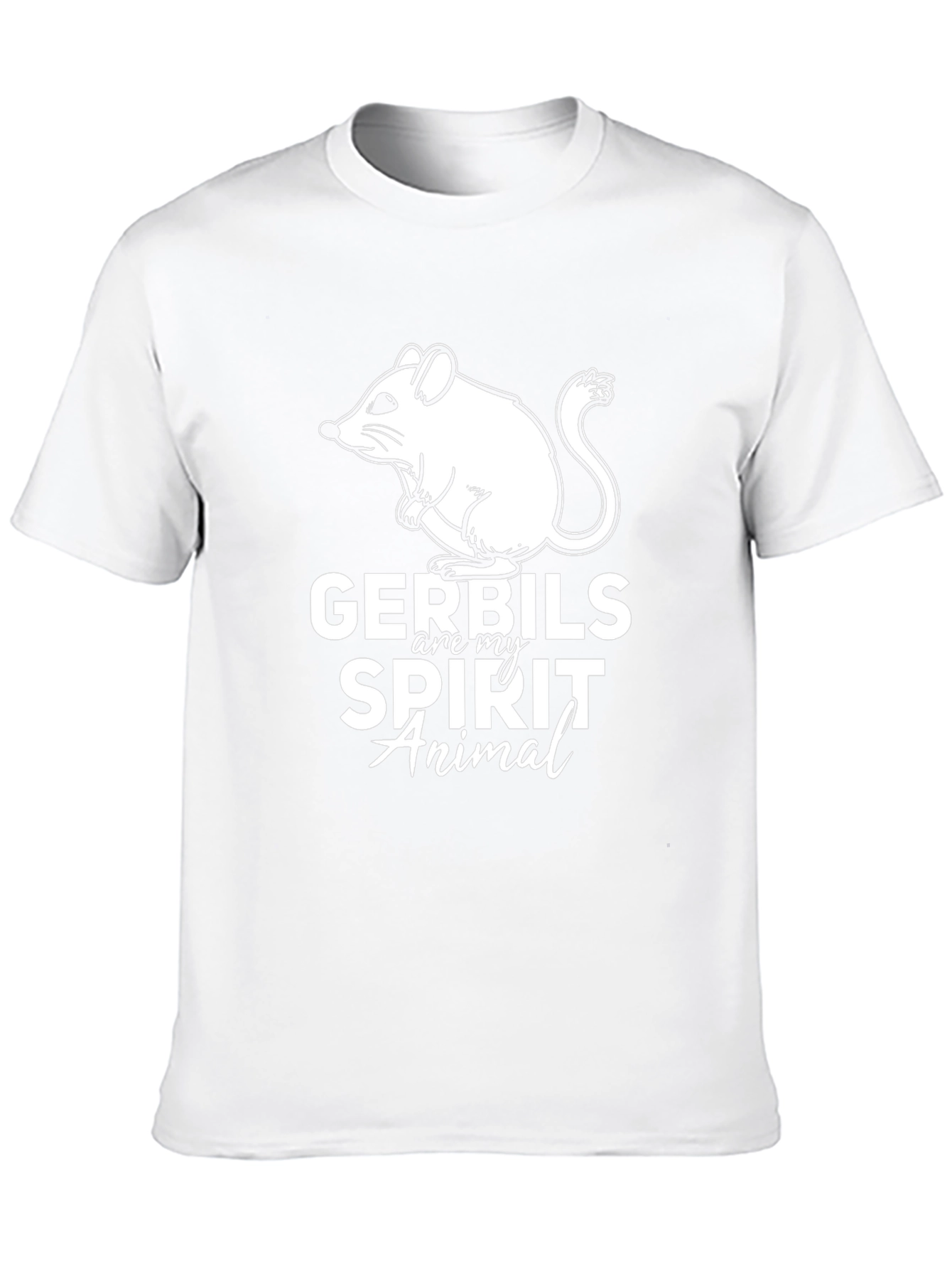 Gerbils Are My Spirit Animal Black T-Shirt