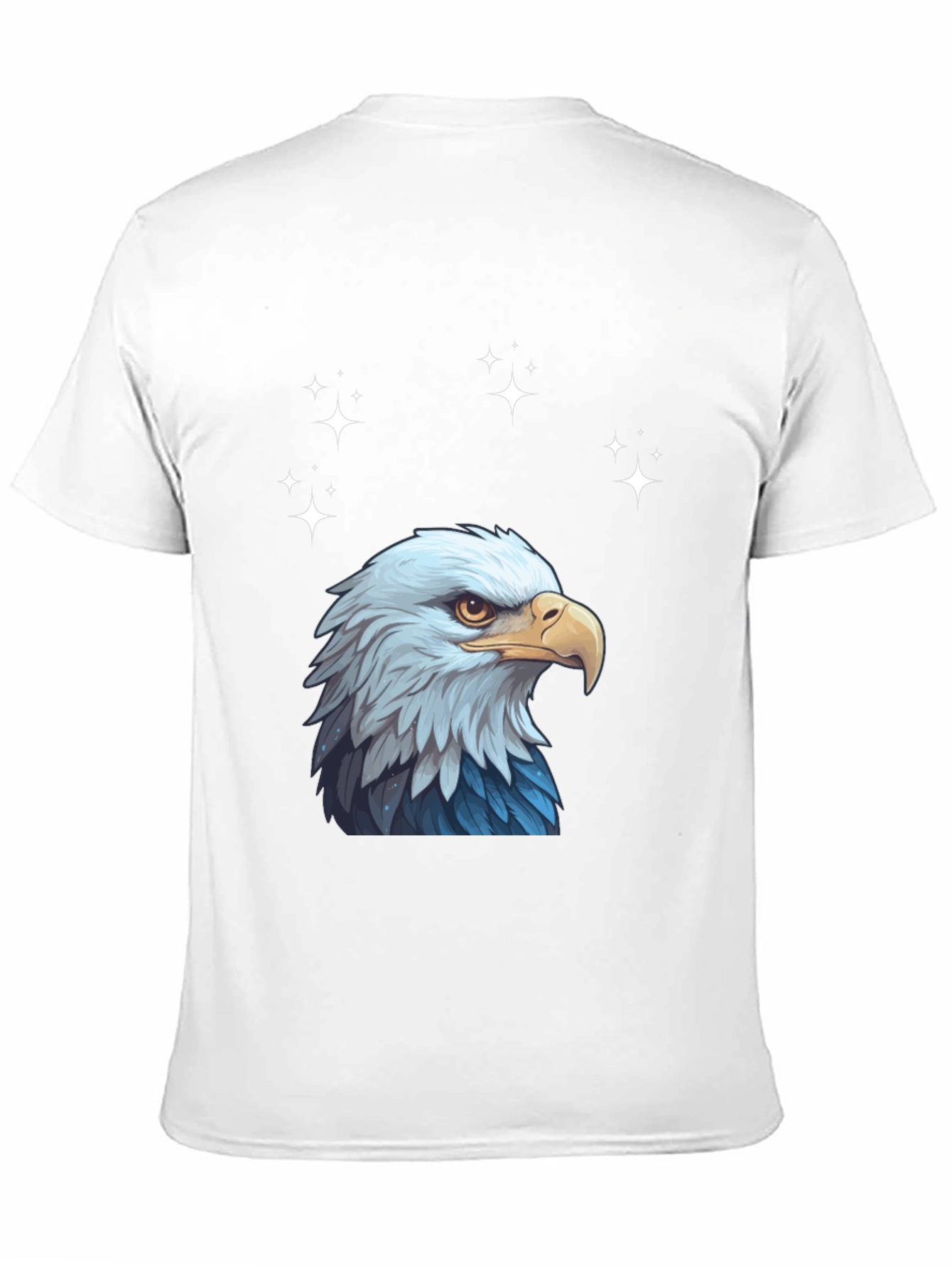 Eagle Head Graphic Print Crew Neck T-Shirt
