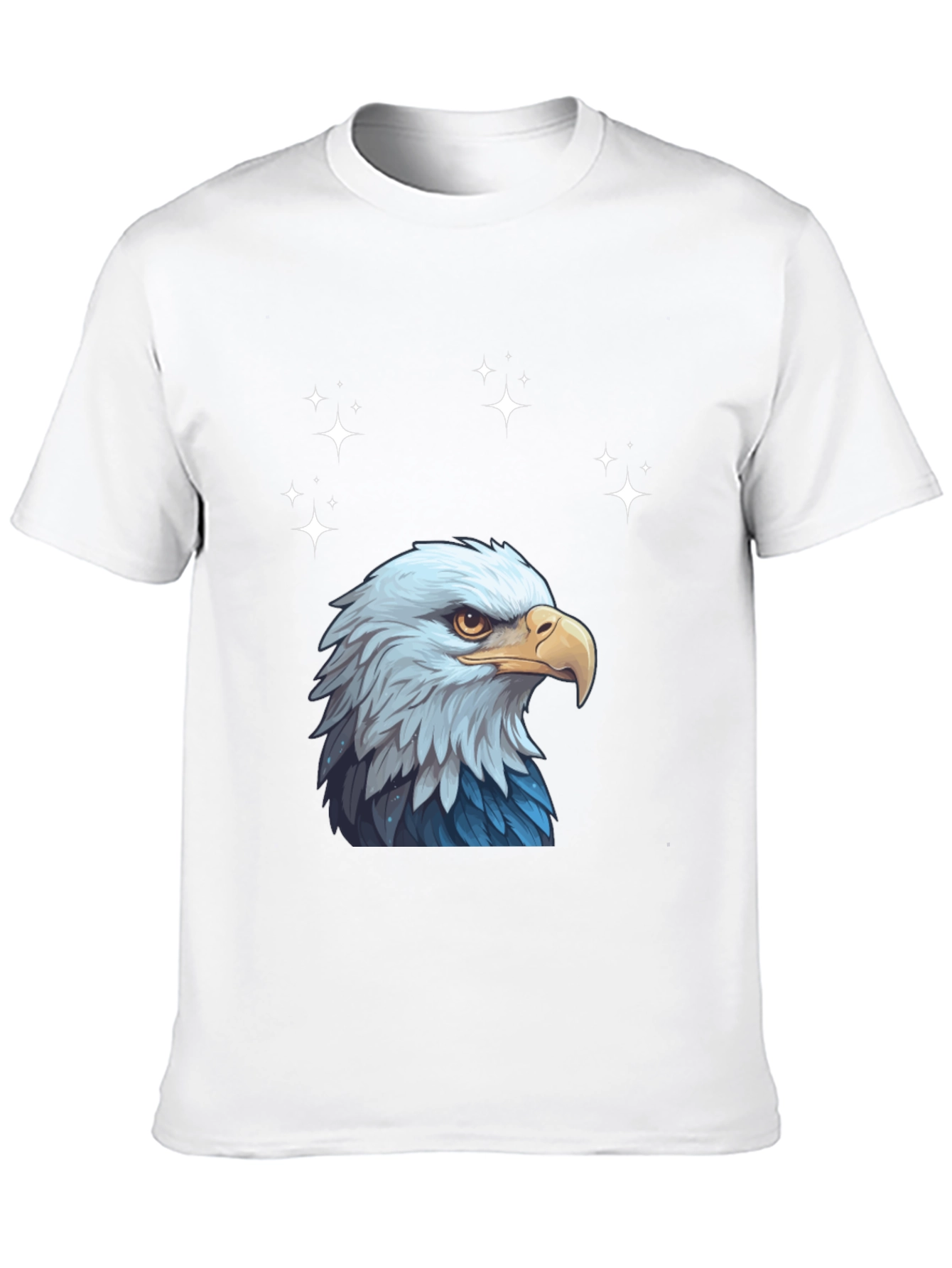 Eagle Head Graphic Print Crew Neck T-Shirt