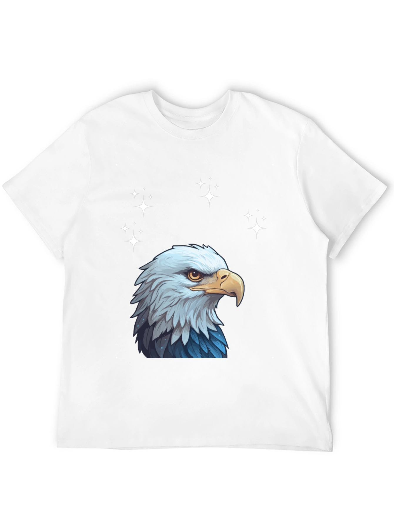 Eagle Head Graphic Print Crew Neck T-Shirt