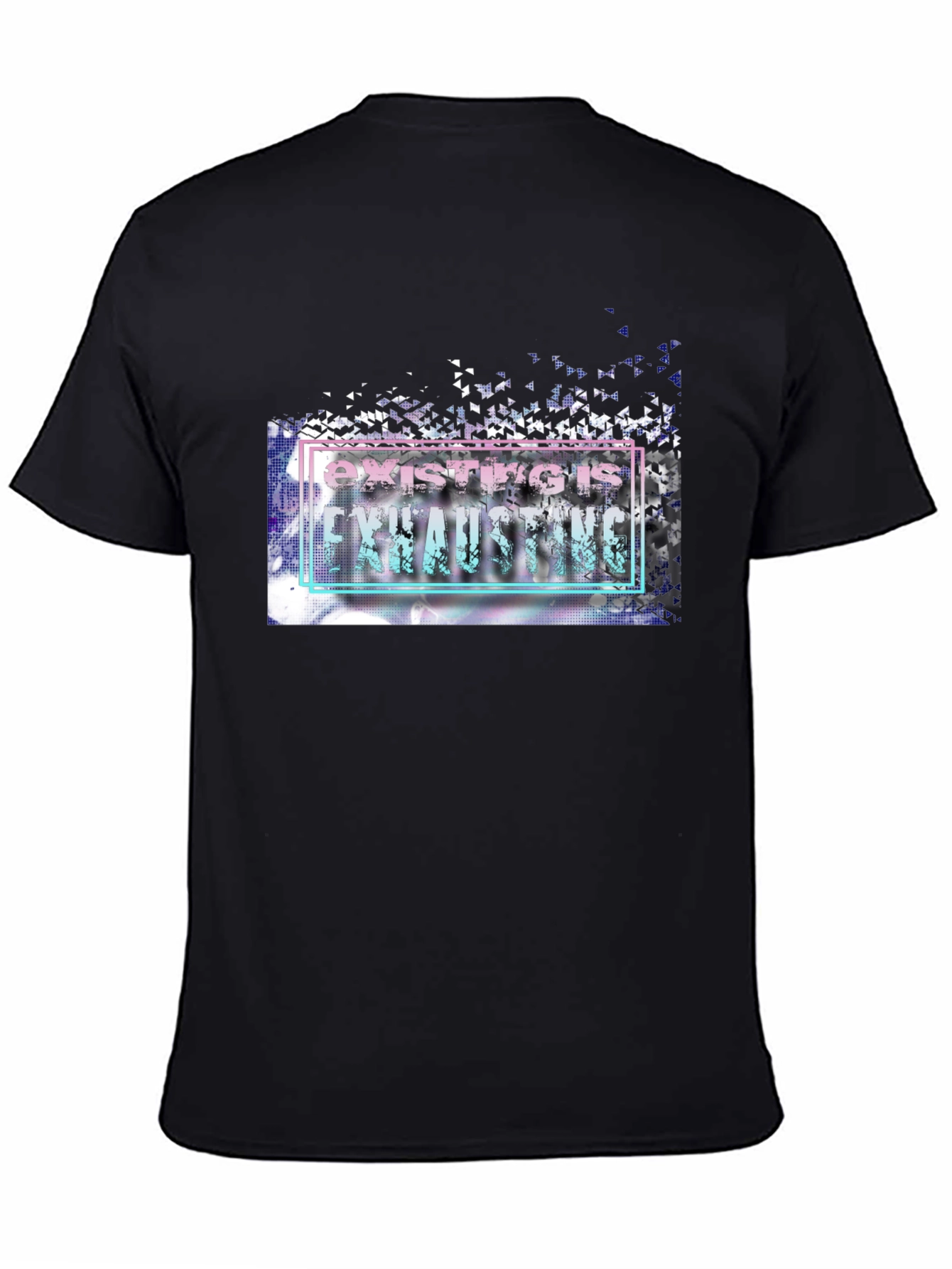 Existing is Exhausting Graphic Tee - Unisex Black T-Shirt