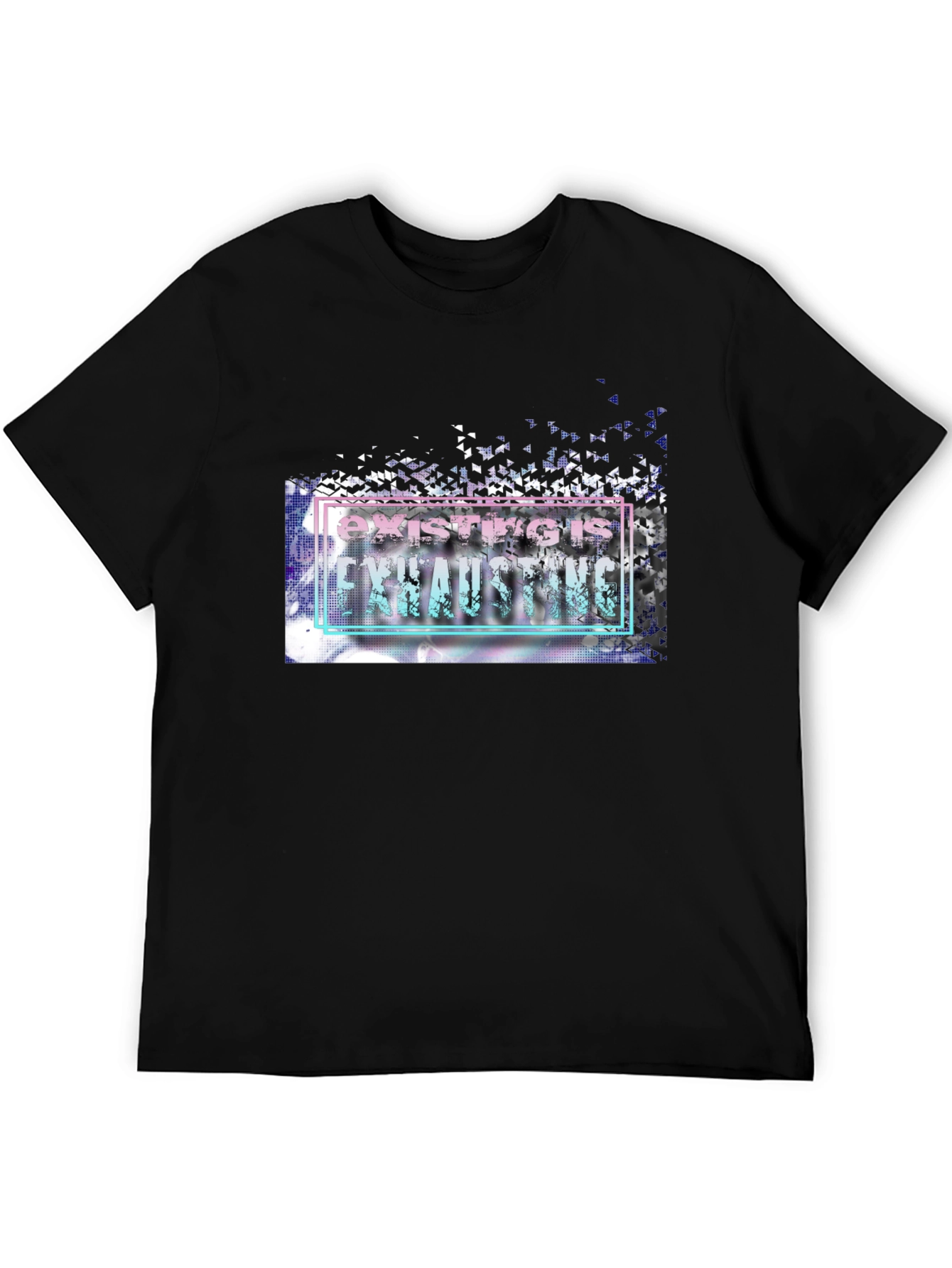 Existing is Exhausting Graphic Tee - Unisex Black T-Shirt