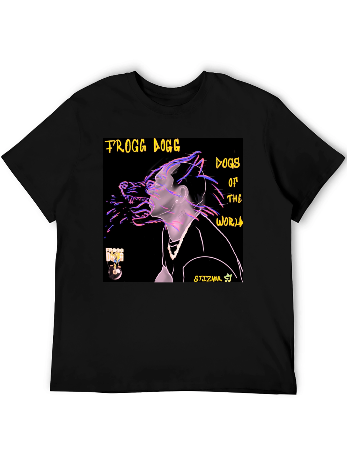 Frogg Dogg Dogs of the World Black T-Shirt