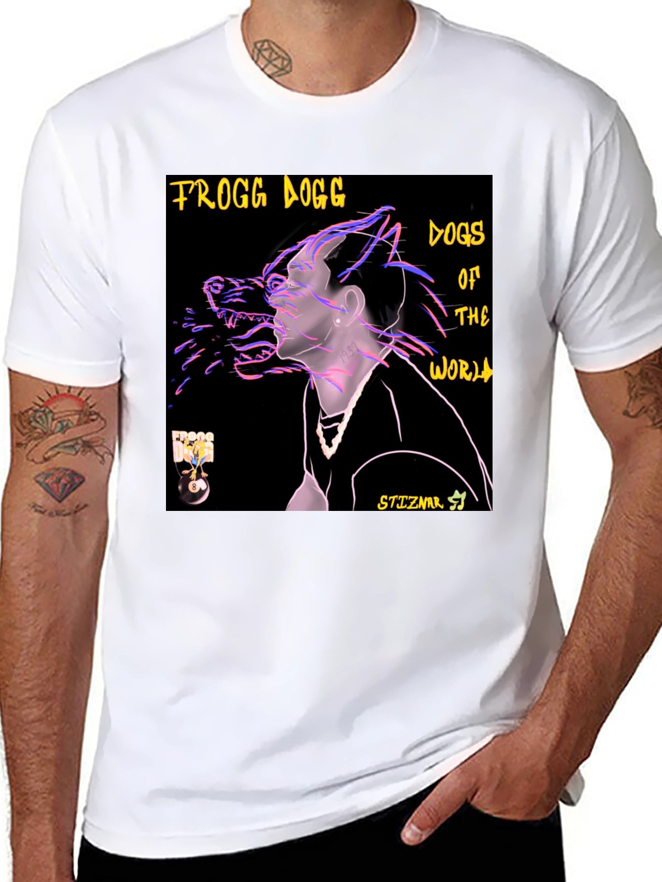Frogg Dogg Dogs of the World Black T-Shirt