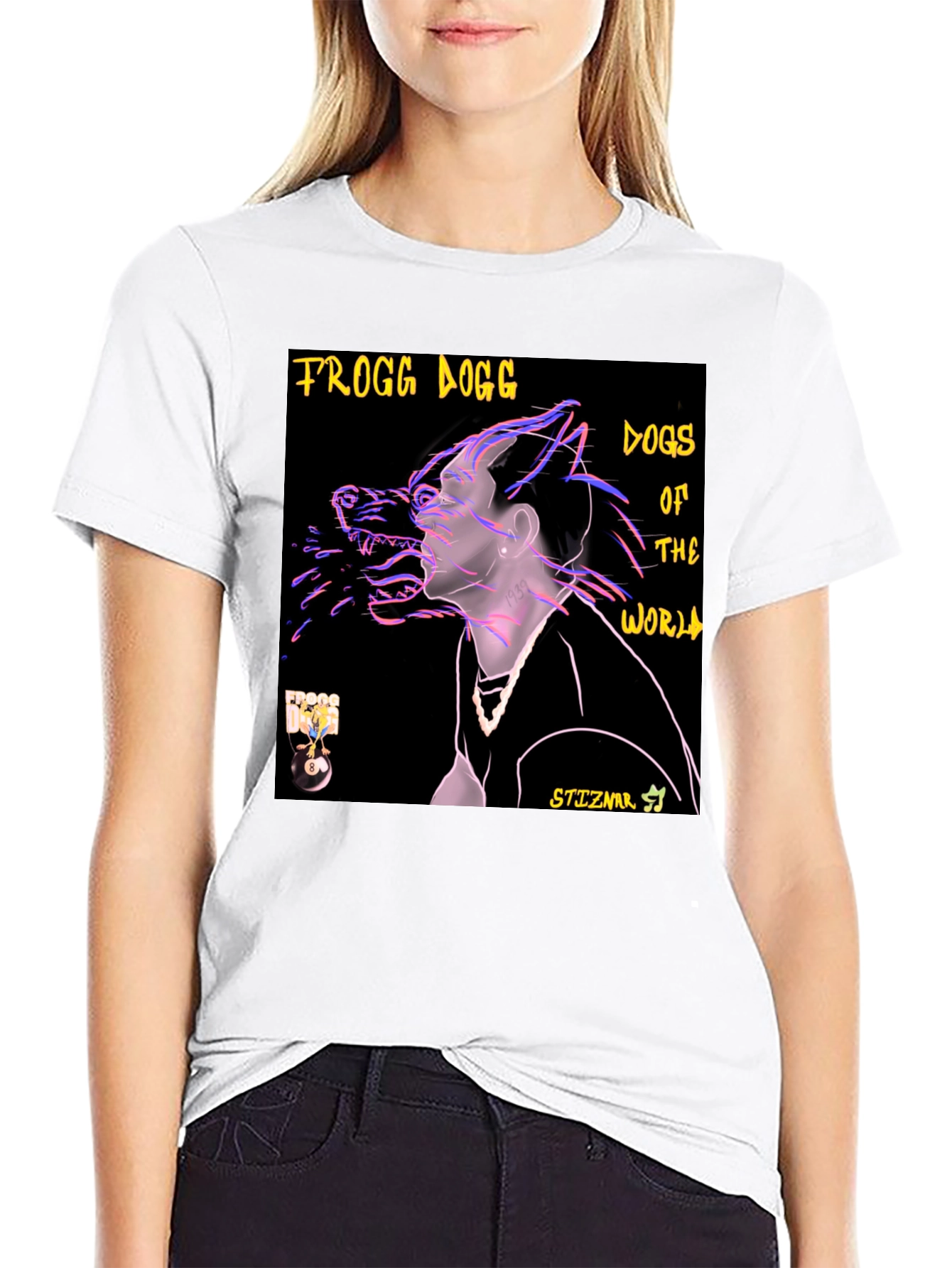 Frogg Dogg Dogs of the World Black T-Shirt