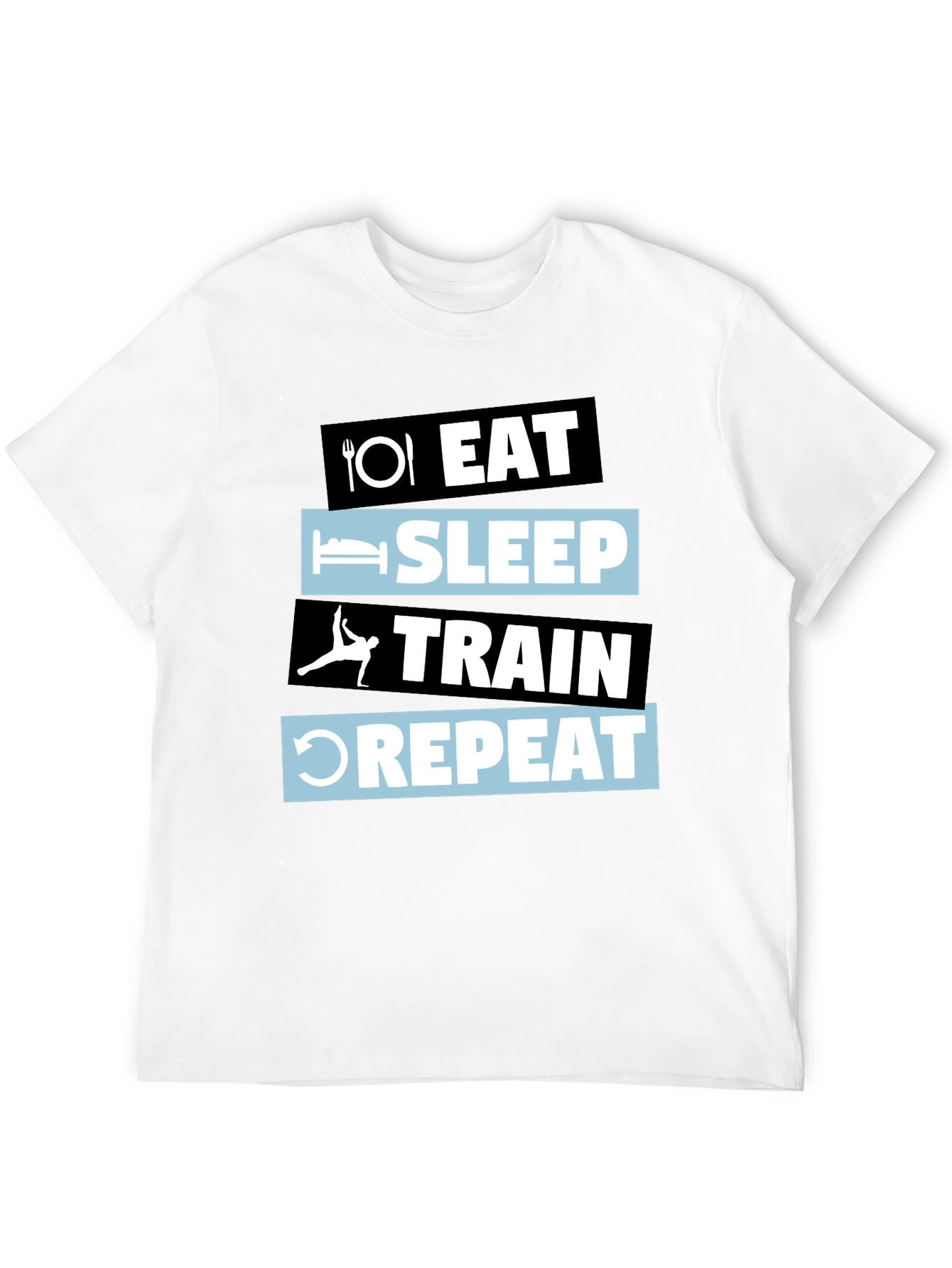 Eat Sleep Train Repeat Graphic T-Shirt