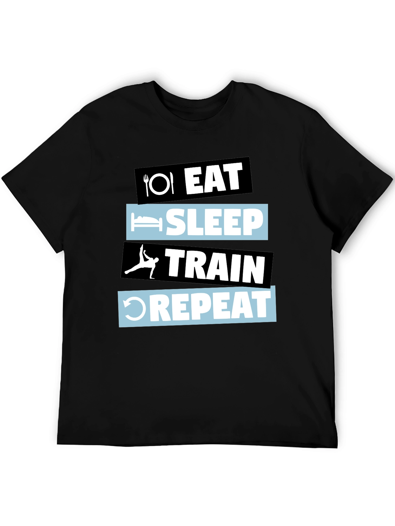 Eat Sleep Train Repeat Graphic T-Shirt