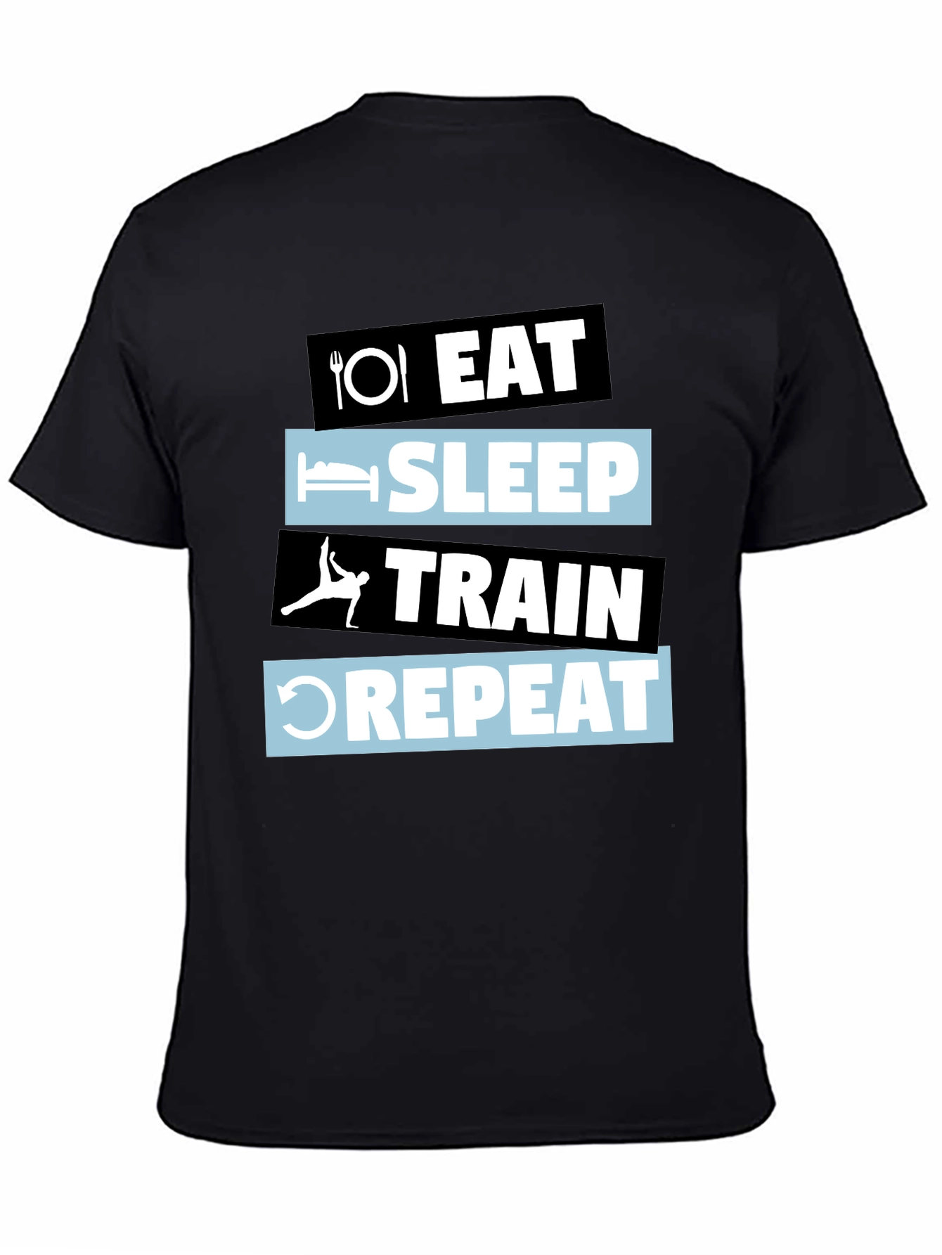 Eat Sleep Train Repeat Graphic T-Shirt