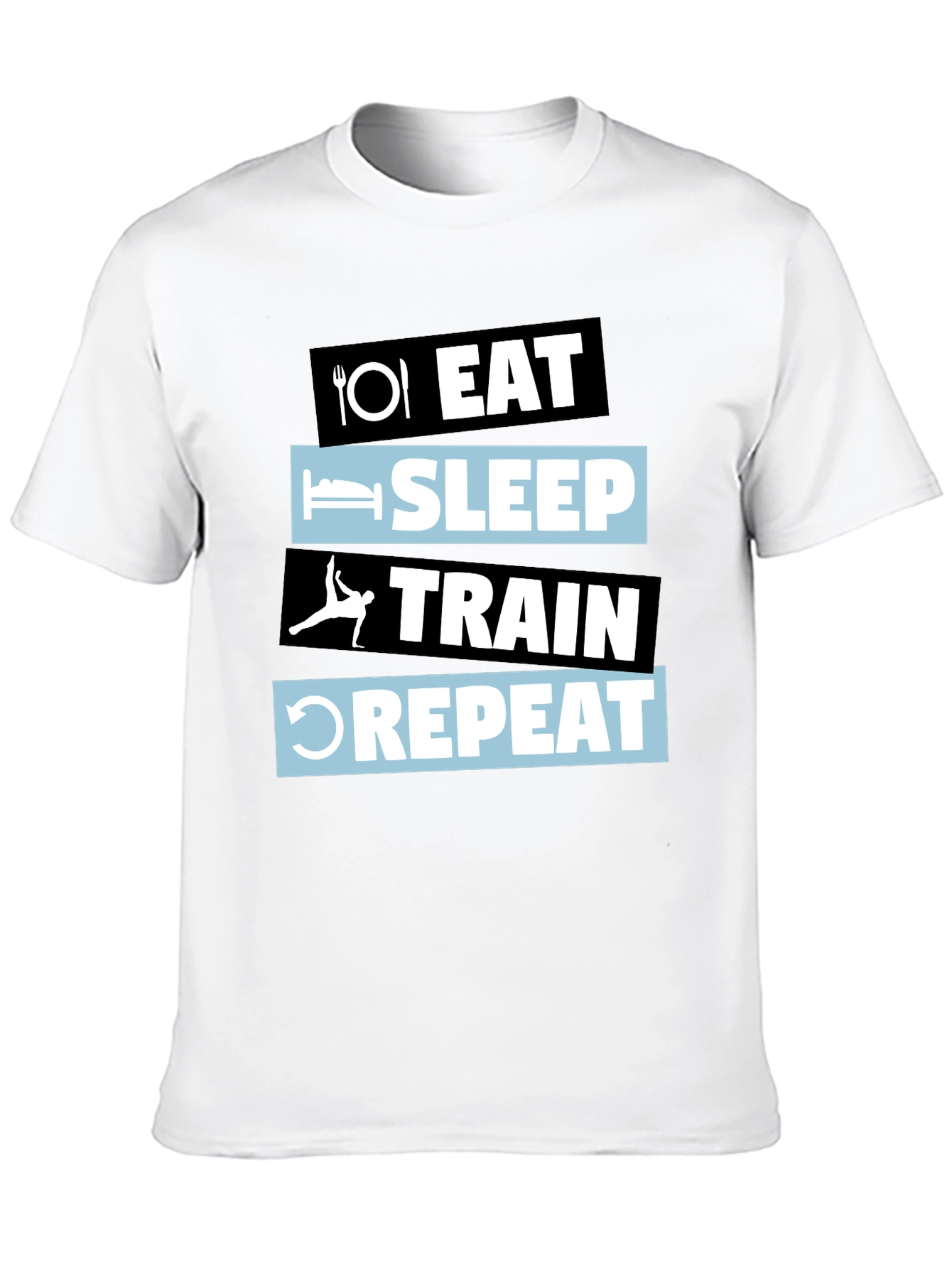 Eat Sleep Train Repeat Graphic T-Shirt