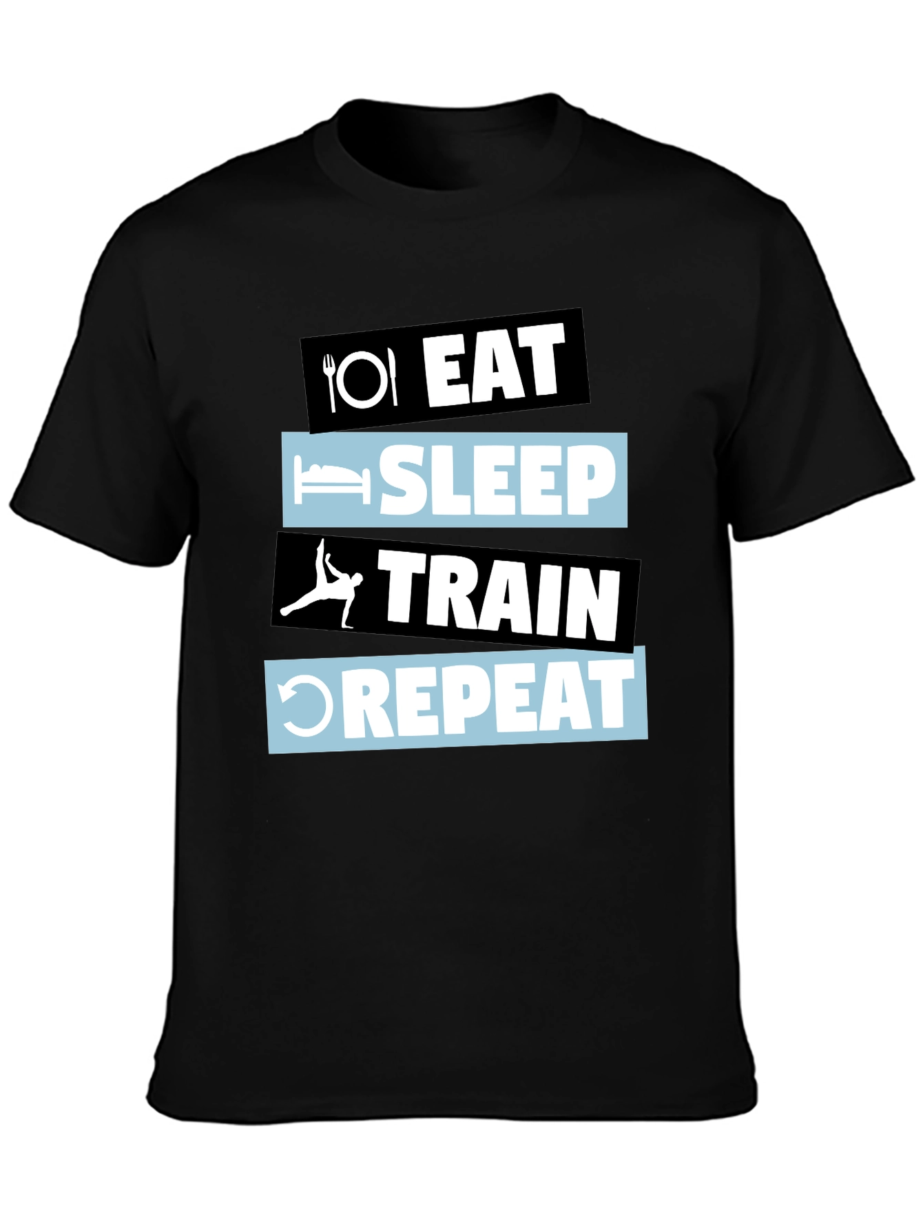 Eat Sleep Train Repeat Graphic T-Shirt
