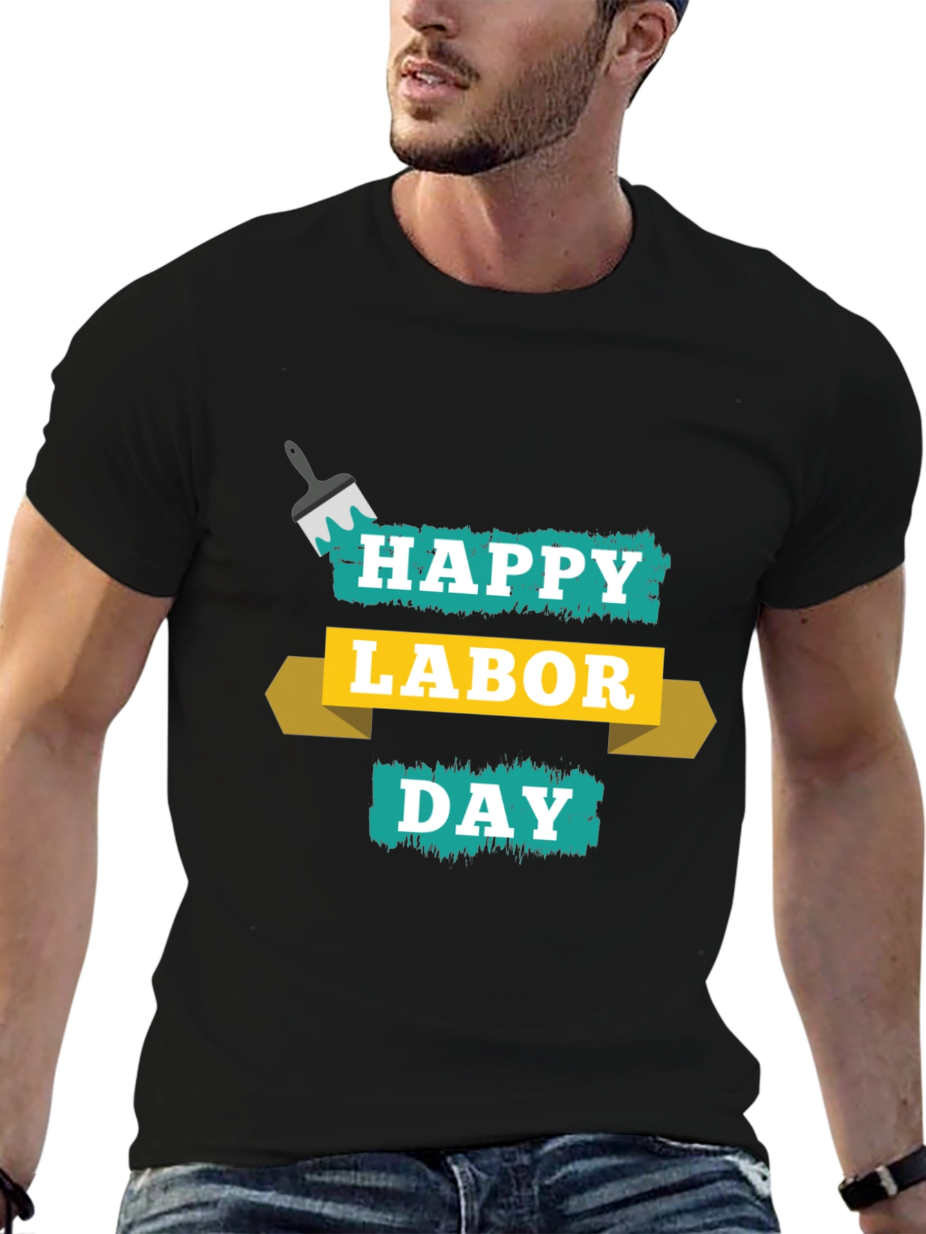 Happy Labor Day Black T-Shirt