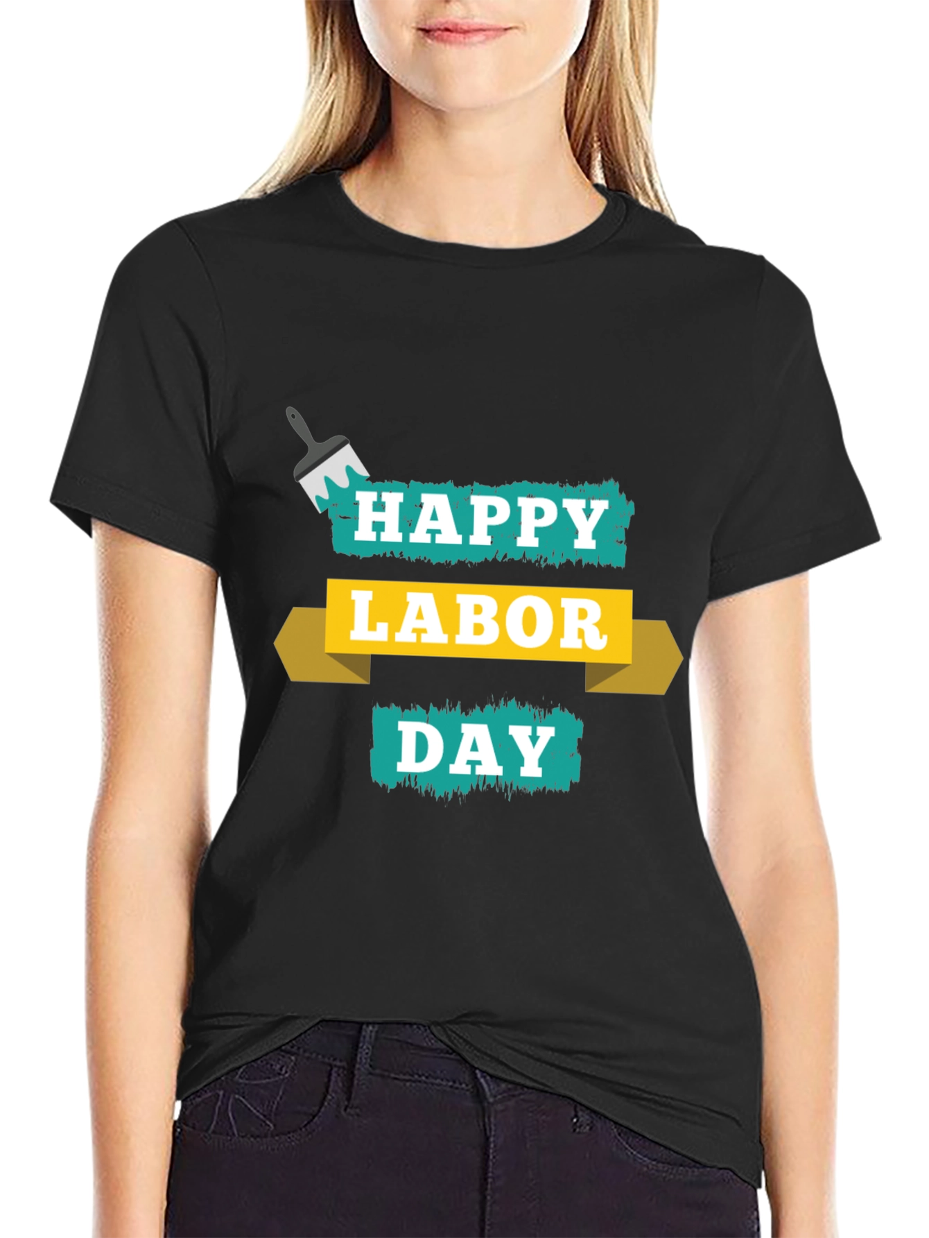 Happy Labor Day Black T-Shirt