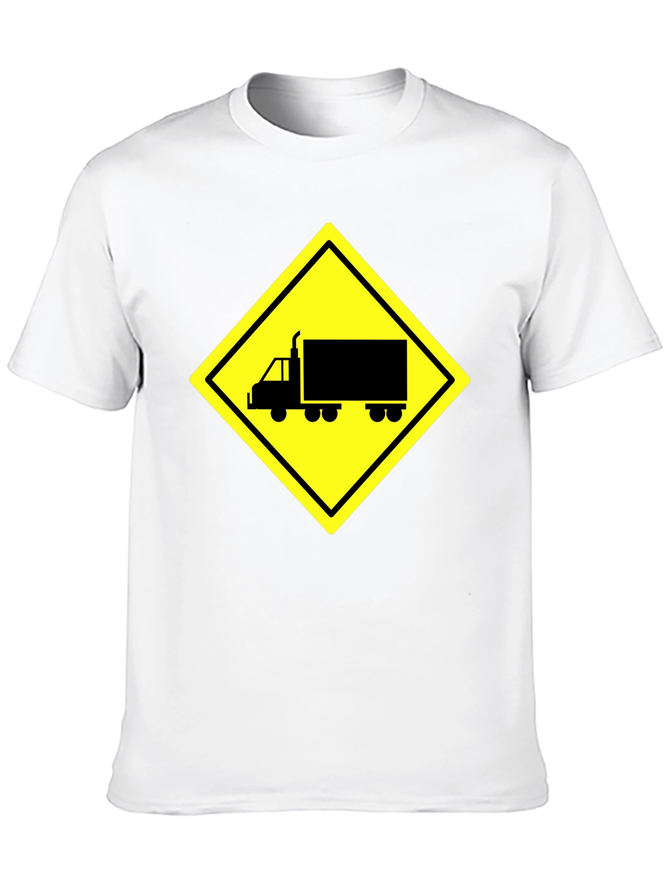 Truck Crossing Sign Graphic Tee - Black