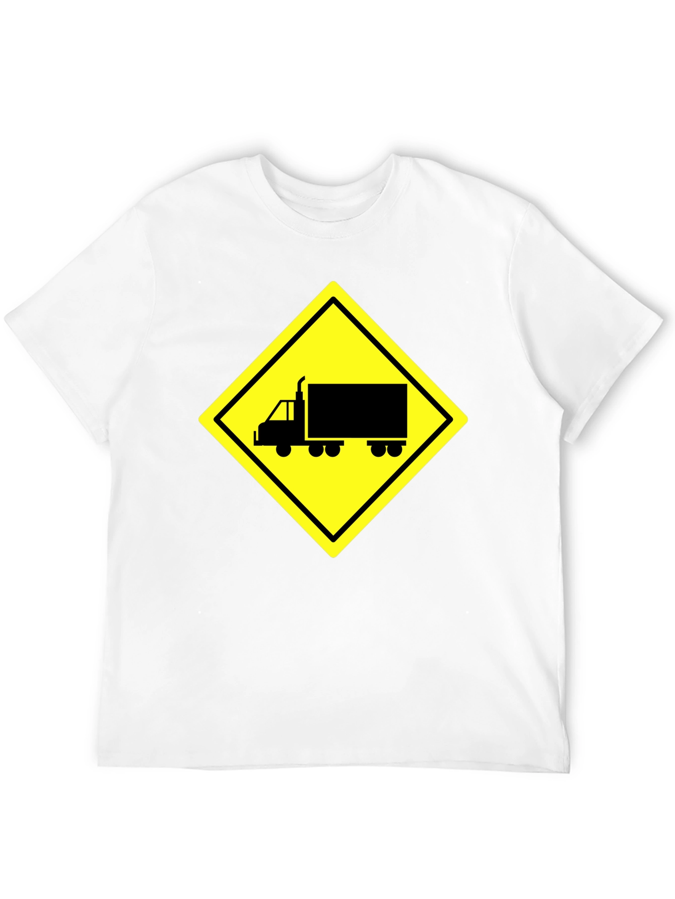 Truck Crossing Sign Graphic Tee - Black