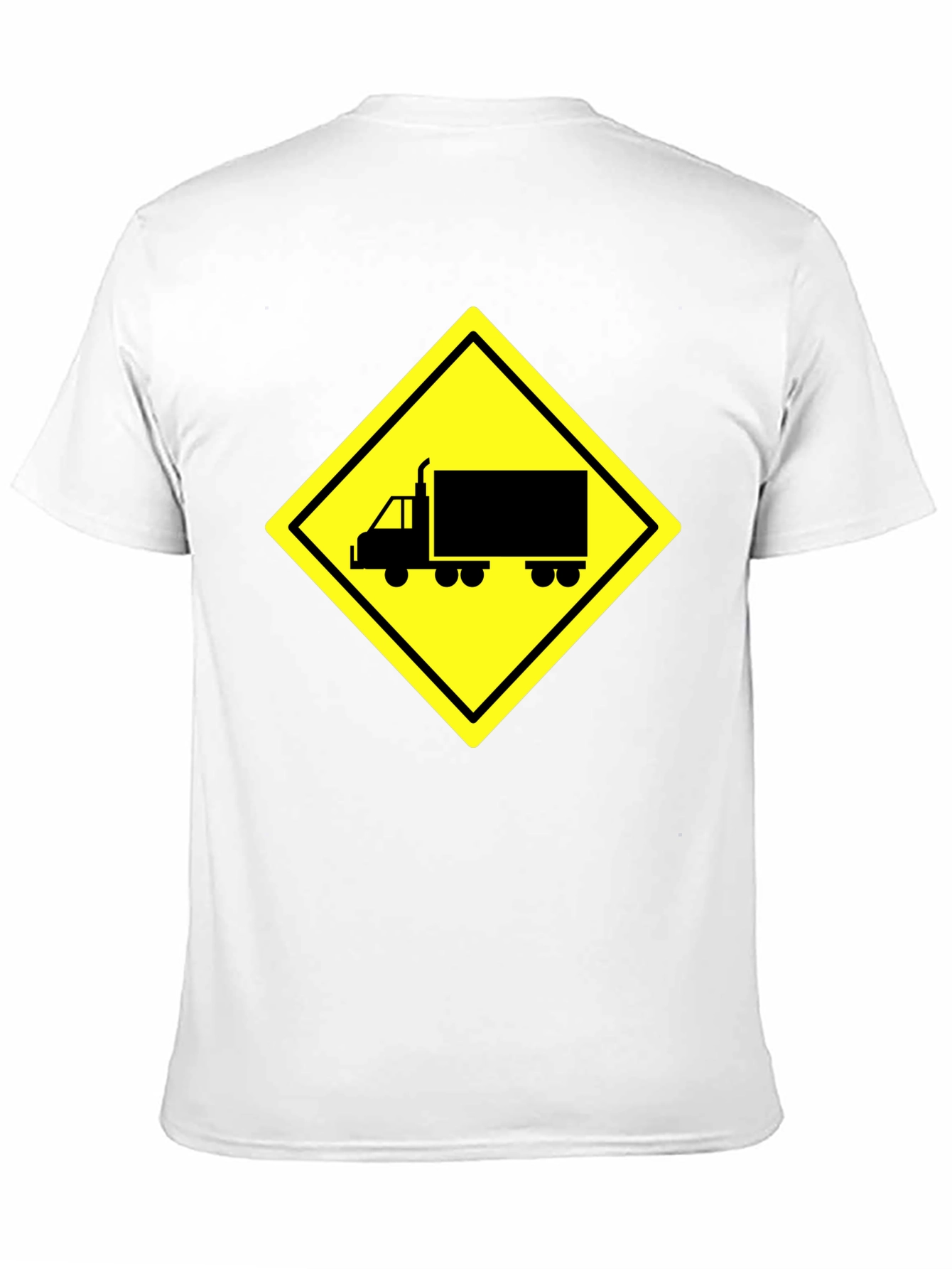 Truck Crossing Sign Graphic Tee - Black