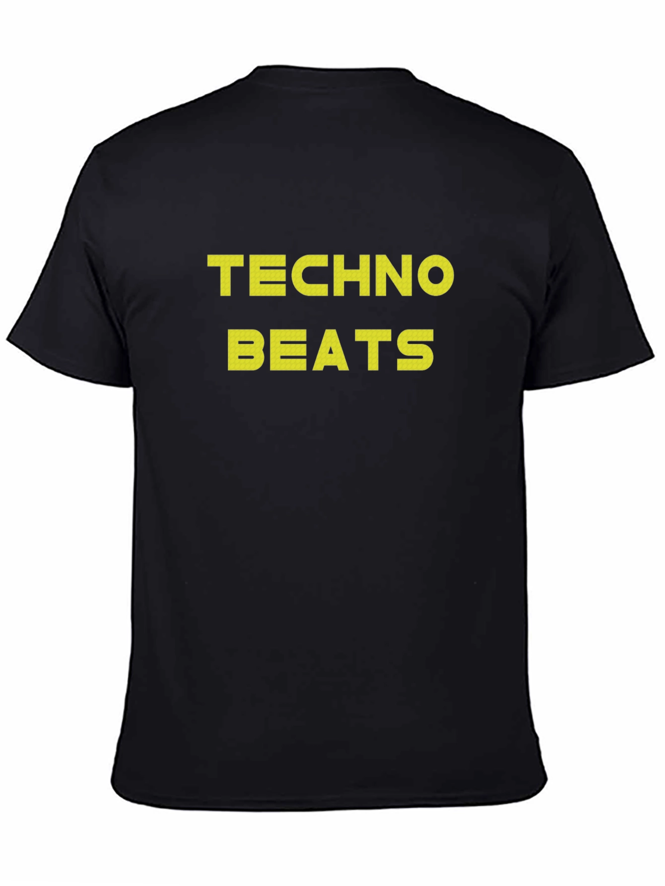 Techno Beats Graphic T-Shirt - Black Crew Neck Tee