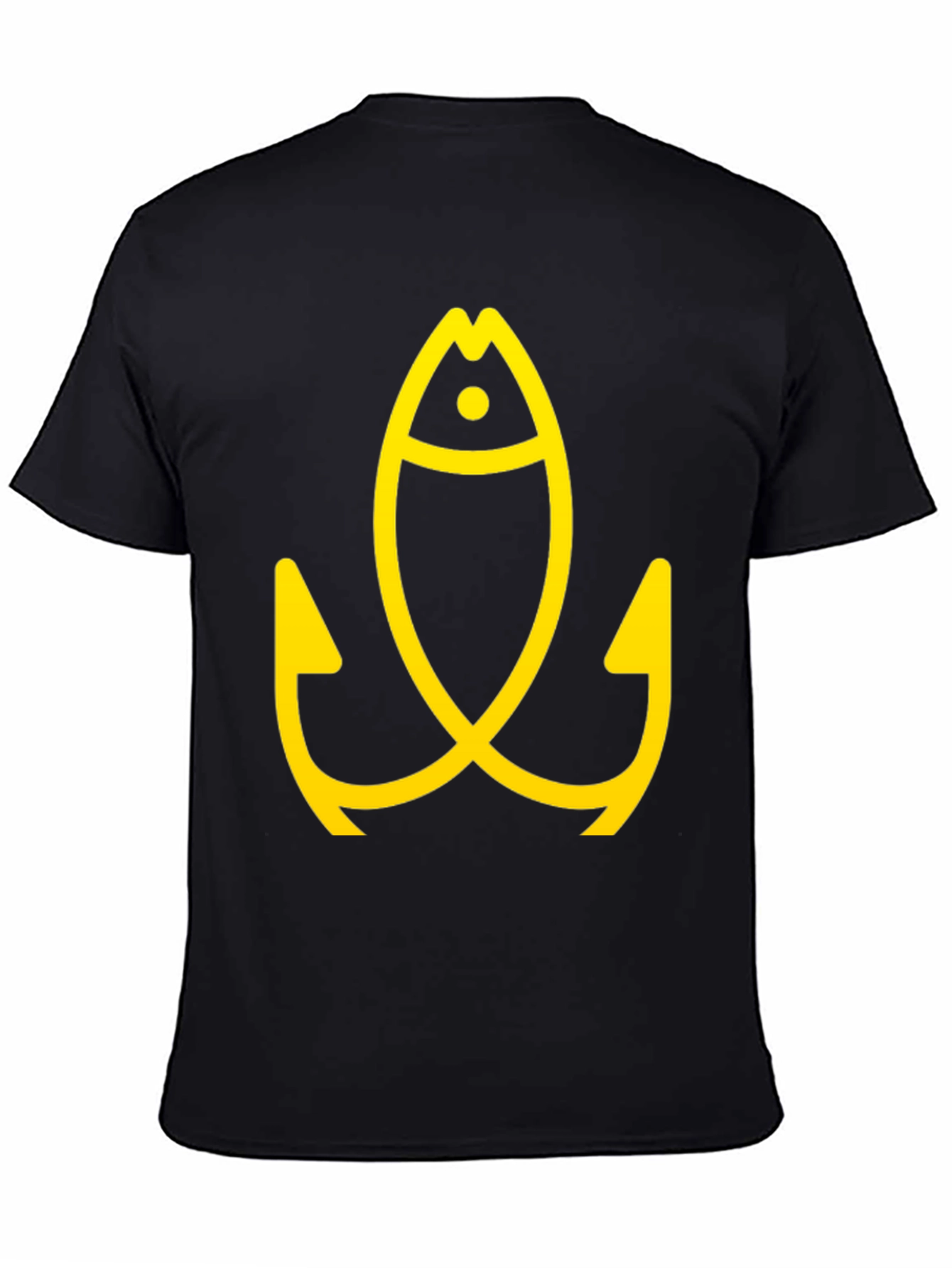 Fishing Fish Hook Black Tee