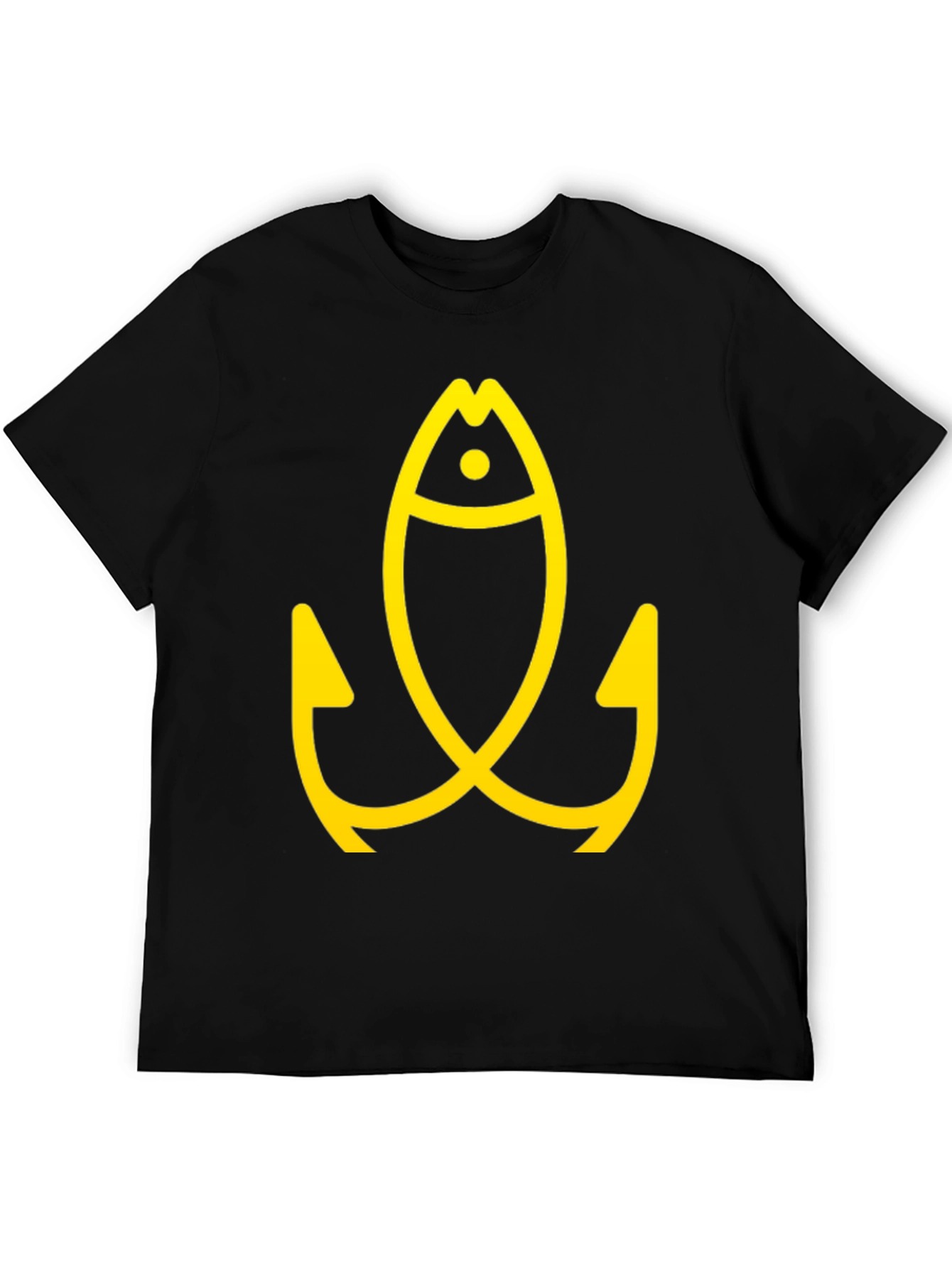 Fishing Fish Hook Black Tee