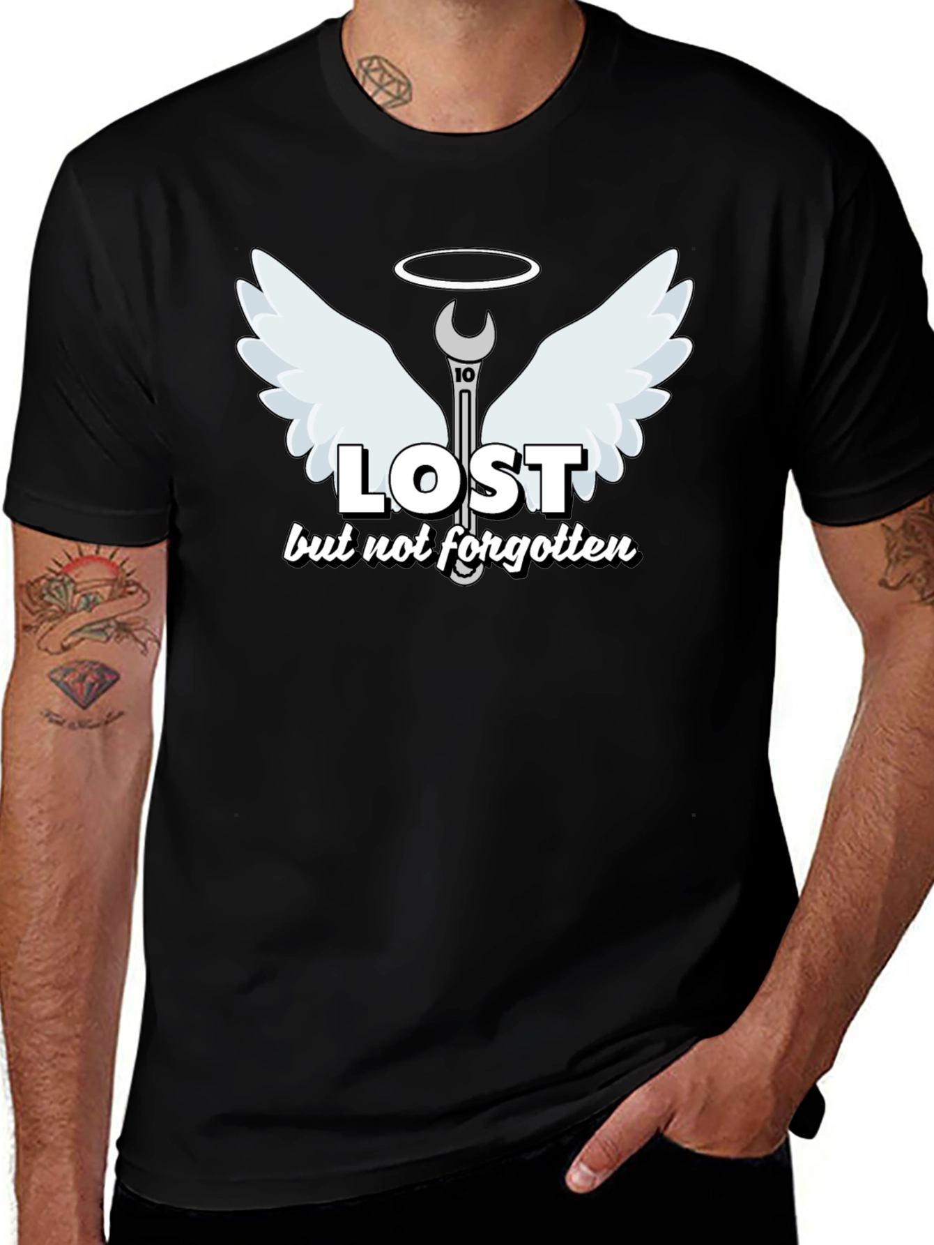Lost But Not Forgotten Mechanic Humor T-Shirt