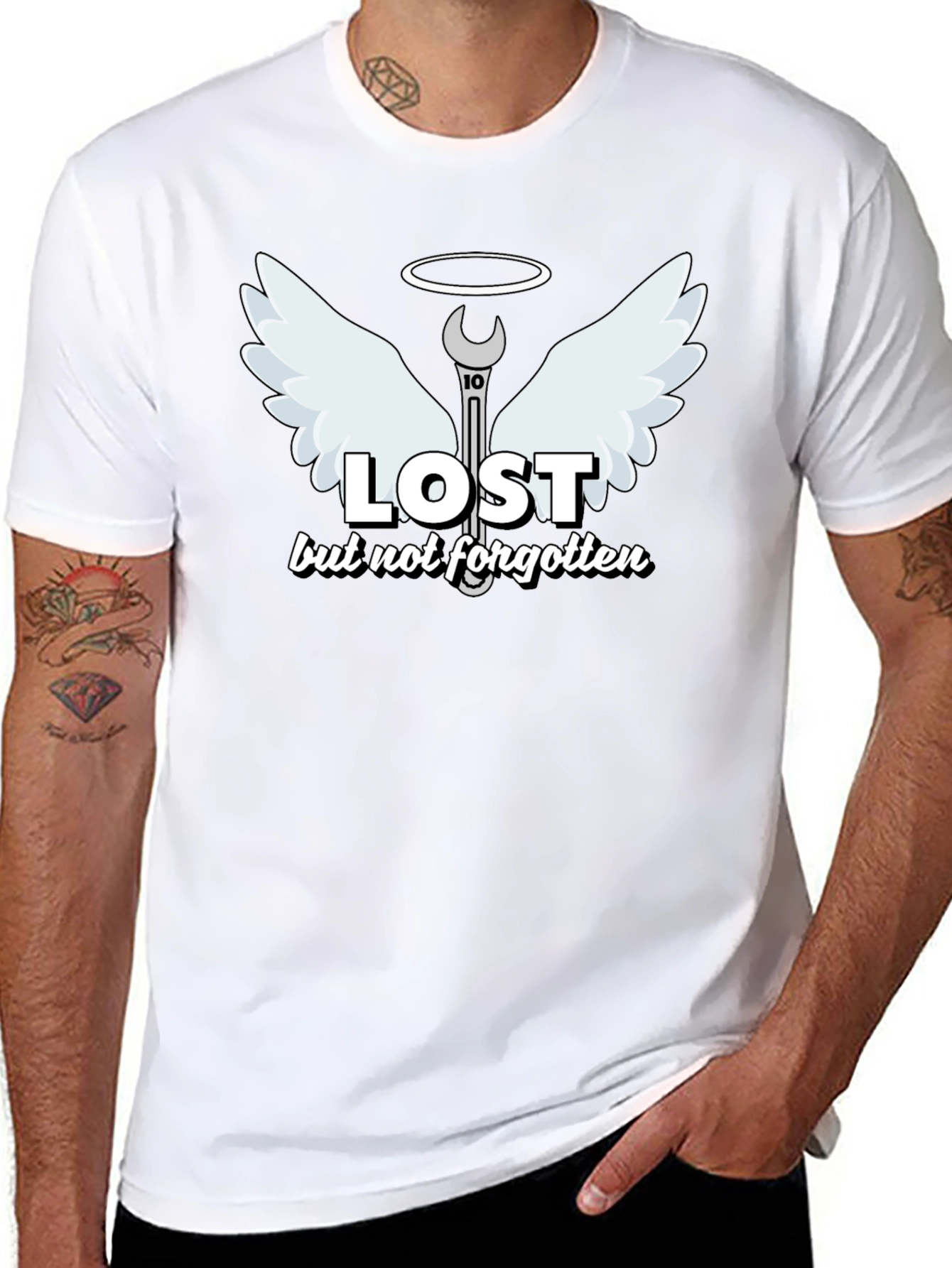 Lost But Not Forgotten Mechanic Humor T-Shirt
