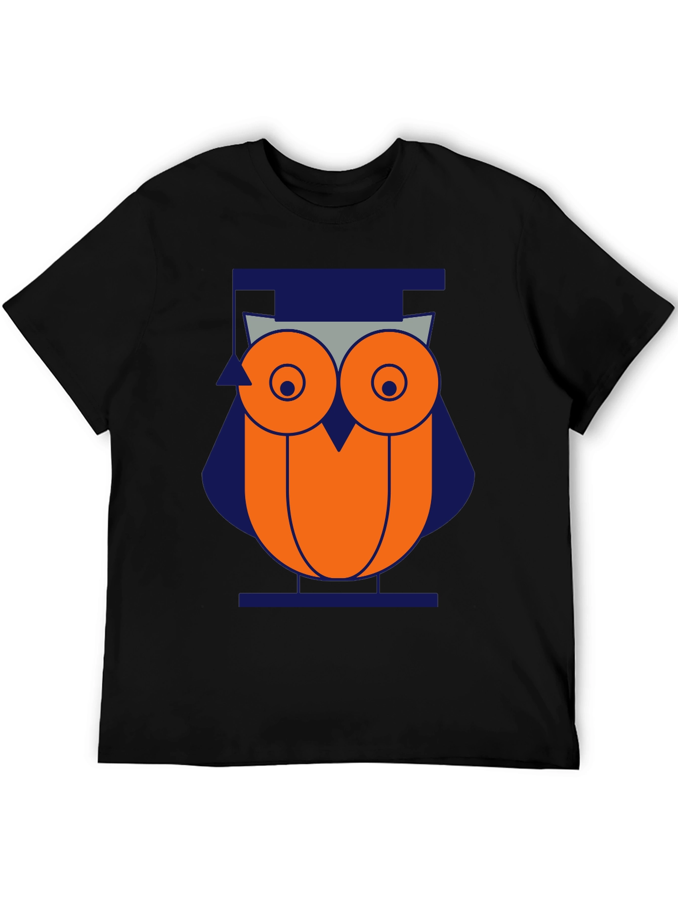 Geometric Owl Graphic Tee - Modern Style