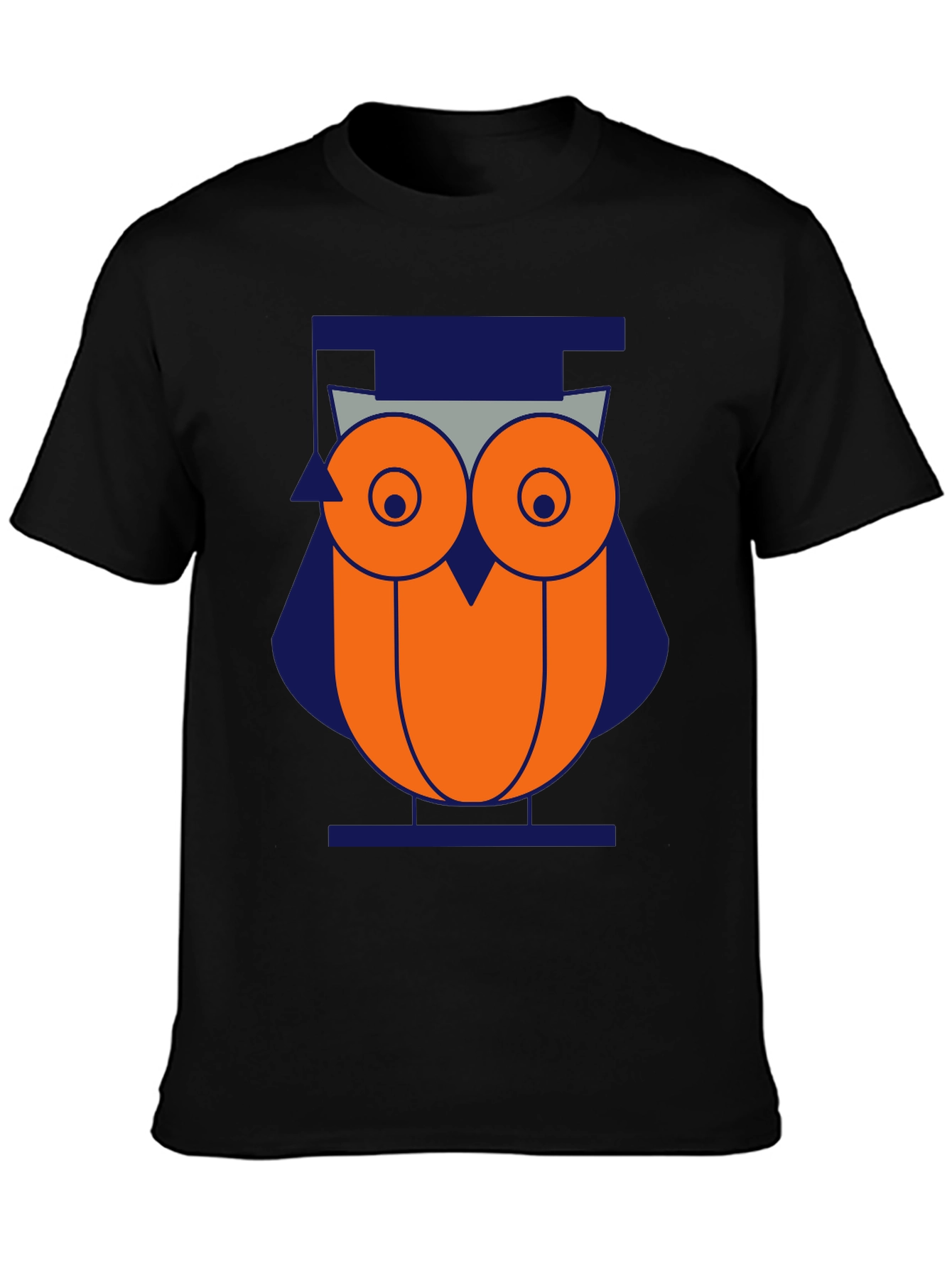 Geometric Owl Graphic Tee - Modern Style