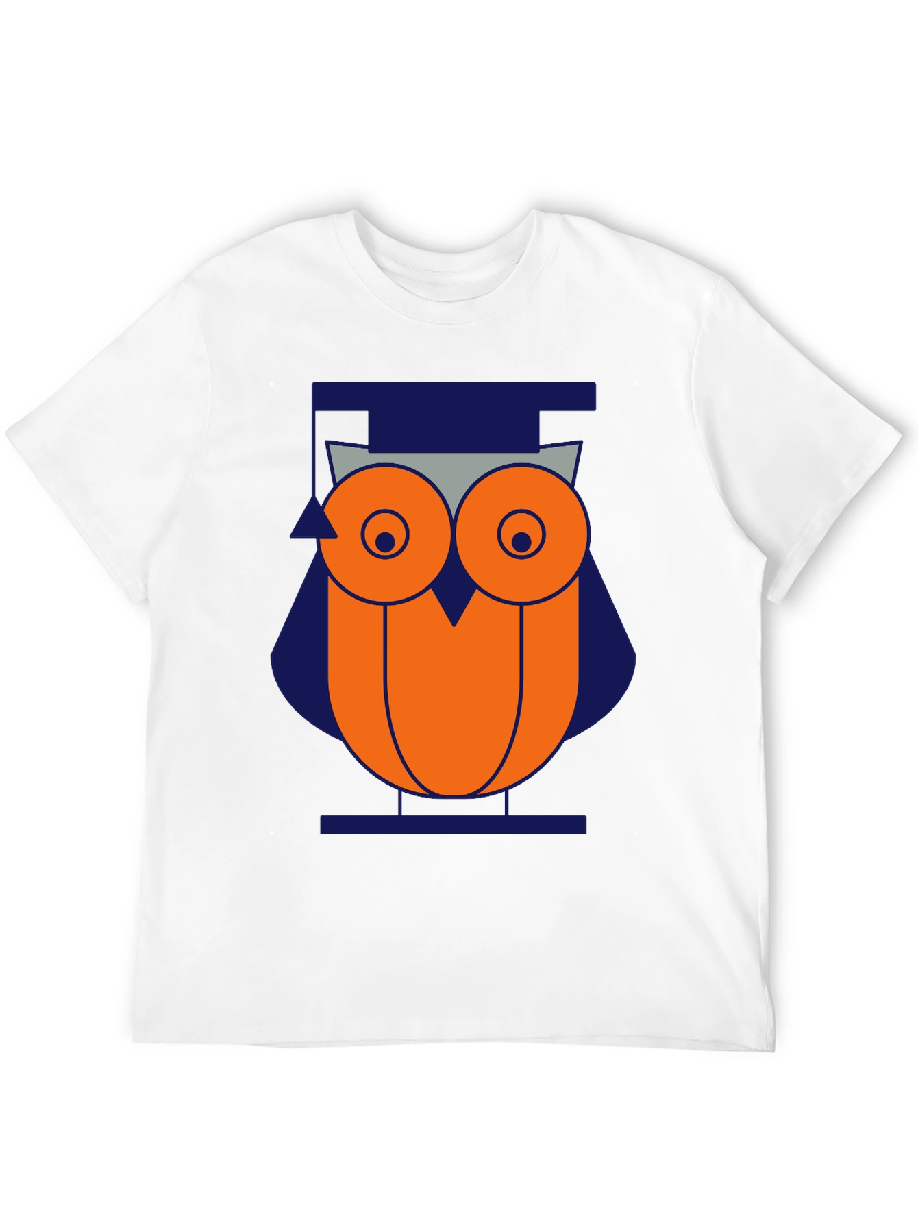 Geometric Owl Graphic Tee - Modern Style