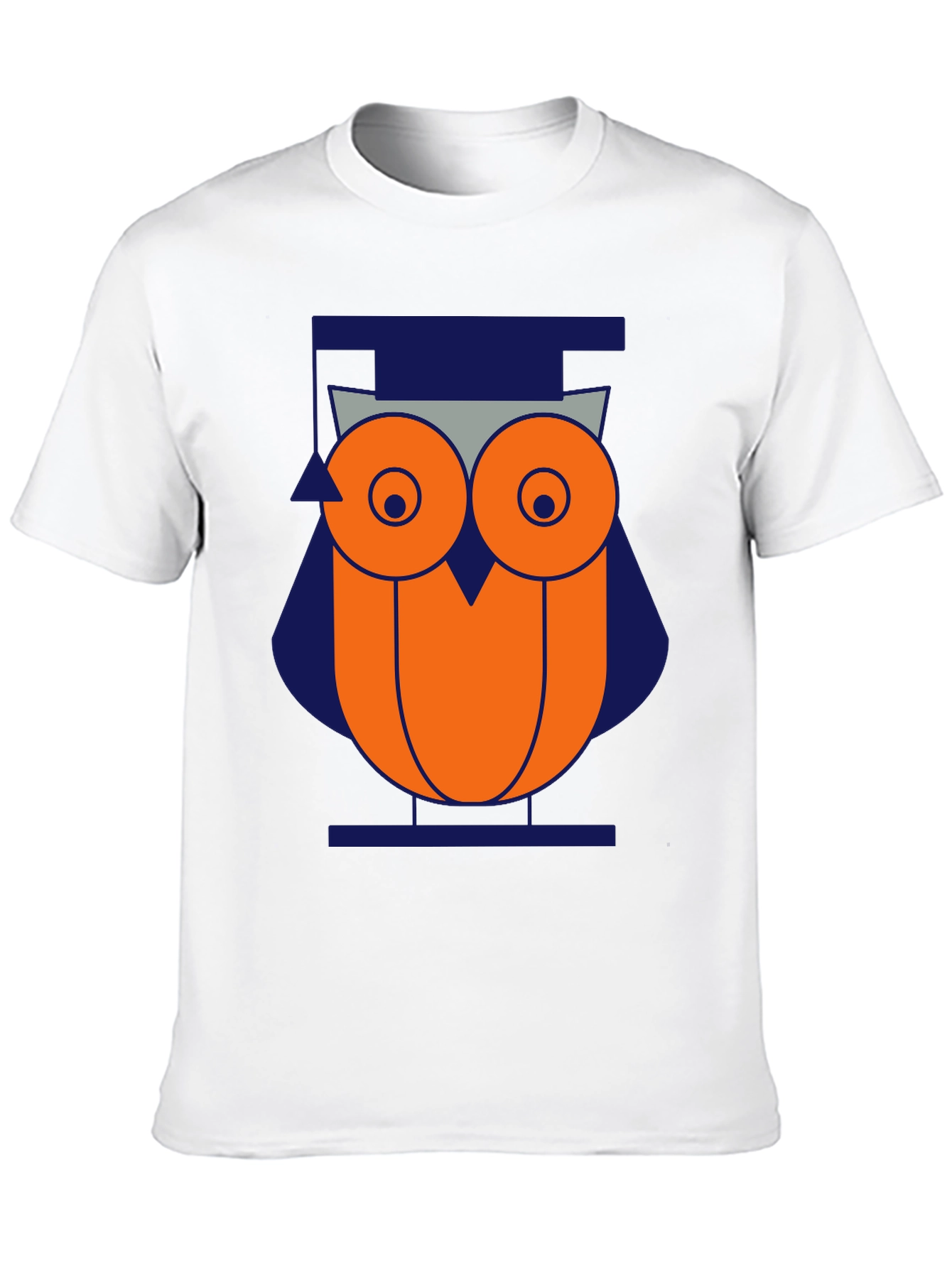 Geometric Owl Graphic Tee - Modern Style