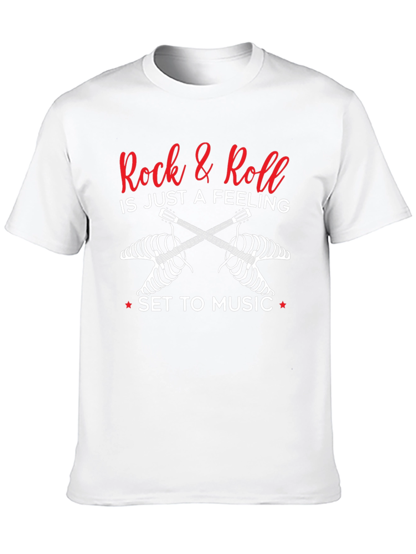 Rock & Roll Feeling Guitar Skeleton T-Shirt