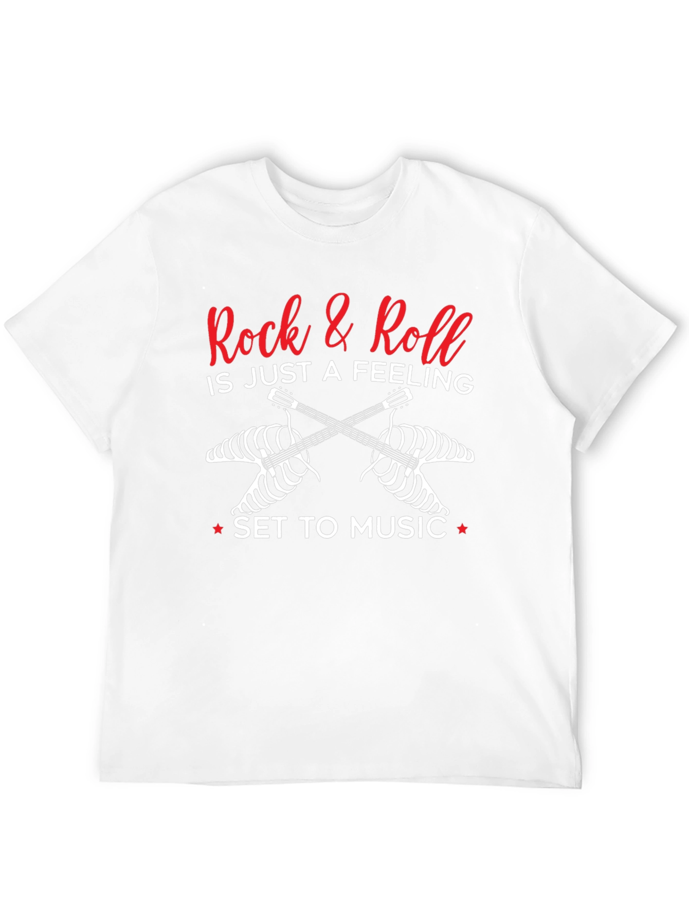 Rock & Roll Feeling Guitar Skeleton T-Shirt