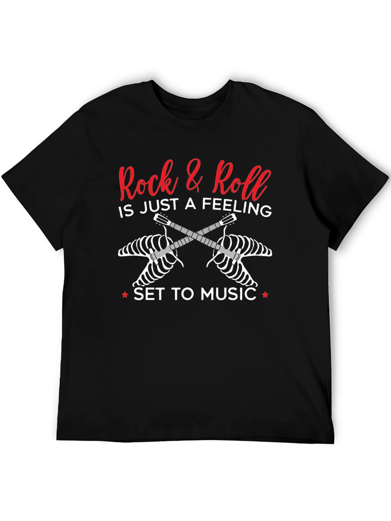 Rock & Roll Feeling Guitar Skeleton T-Shirt