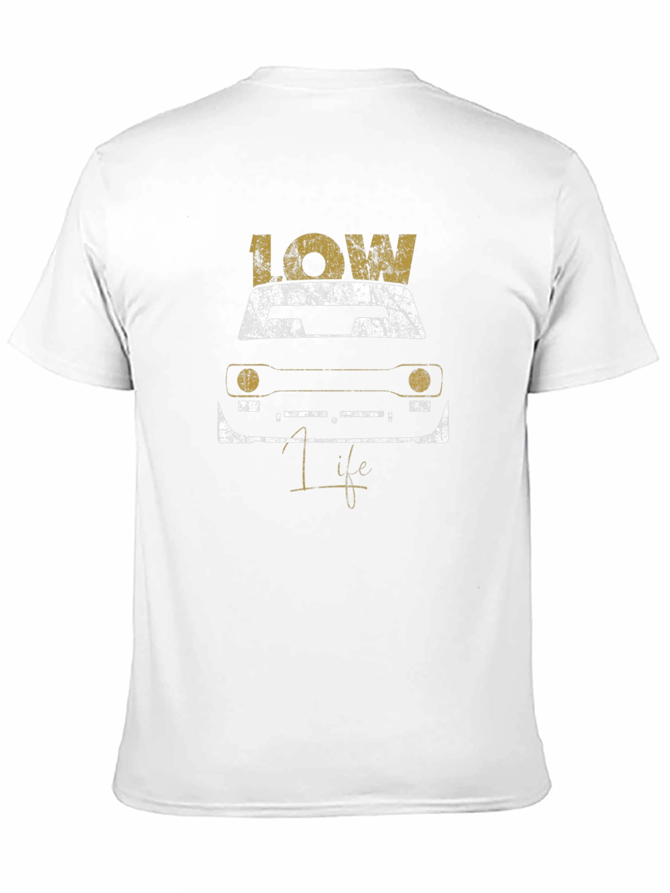 Low Life Car Graphic Tee - Black Cotton T-Shirt