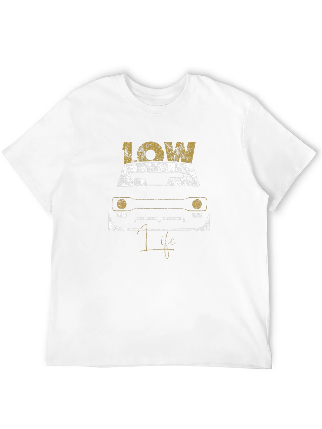 Low Life Car Graphic Tee - Black Cotton T-Shirt
