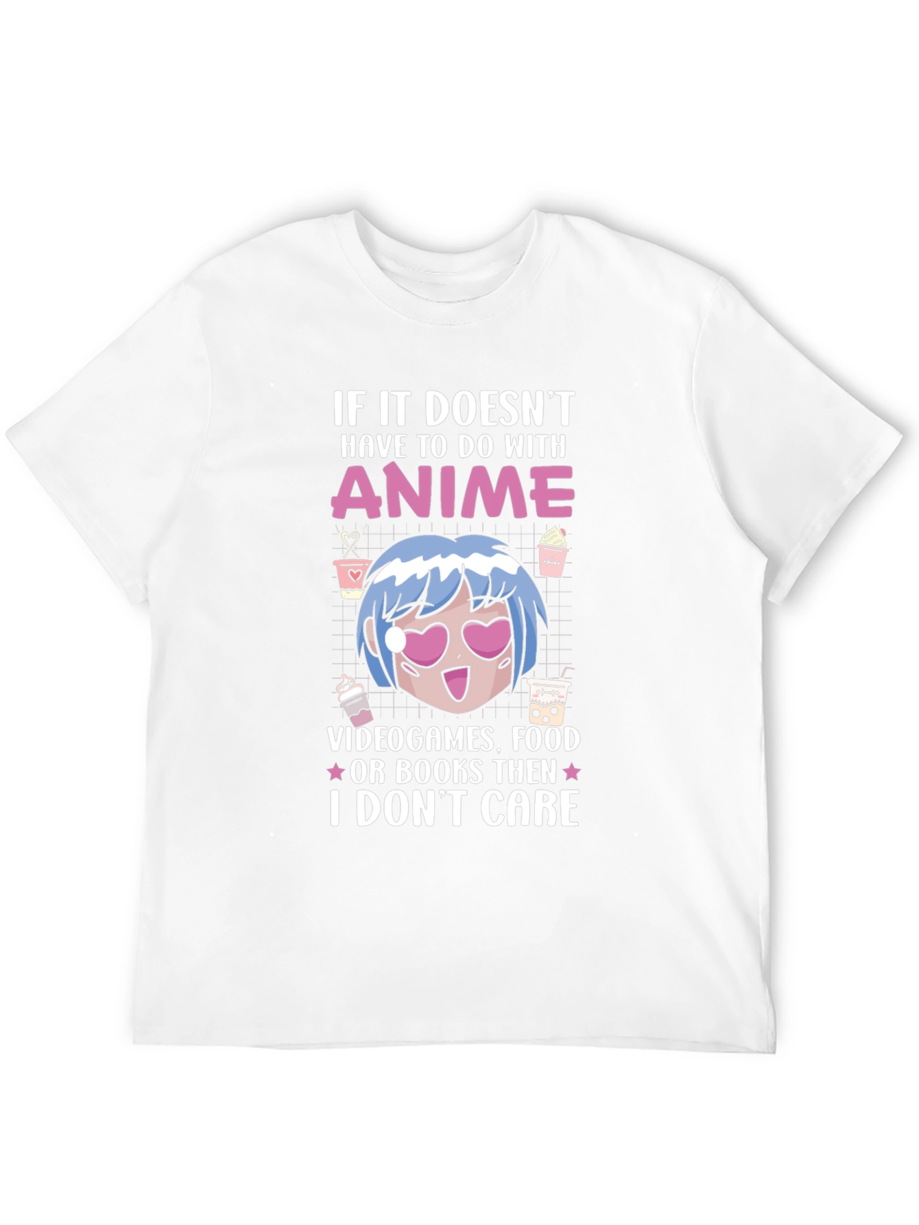 Anime Lover Tee - I Dont Care Graphic T-Shirt