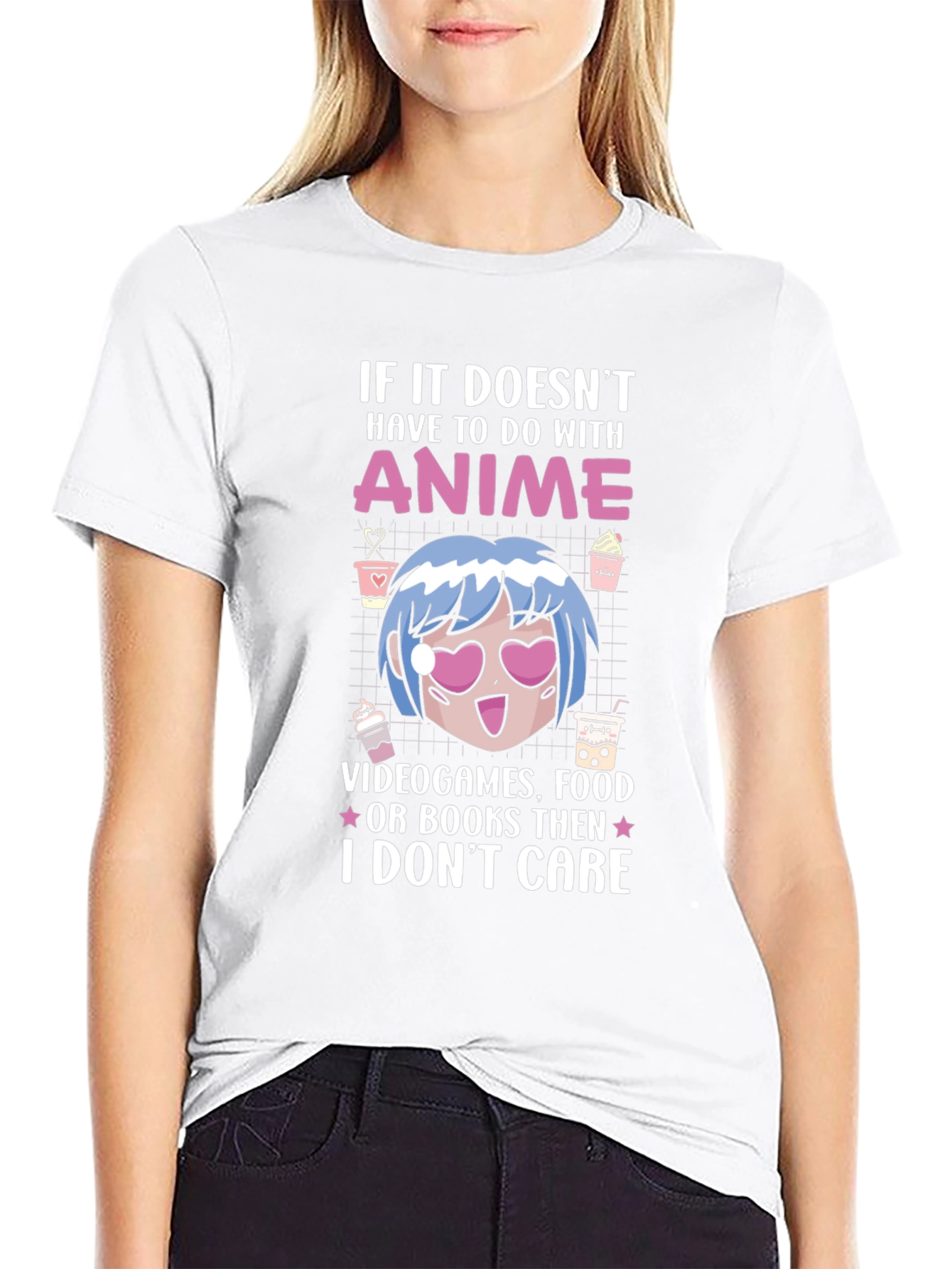 Anime Lover Tee - I Dont Care Graphic T-Shirt