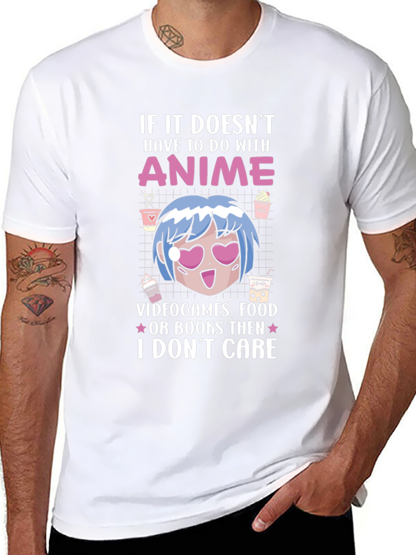 Anime Lover Tee - I Dont Care Graphic T-Shirt