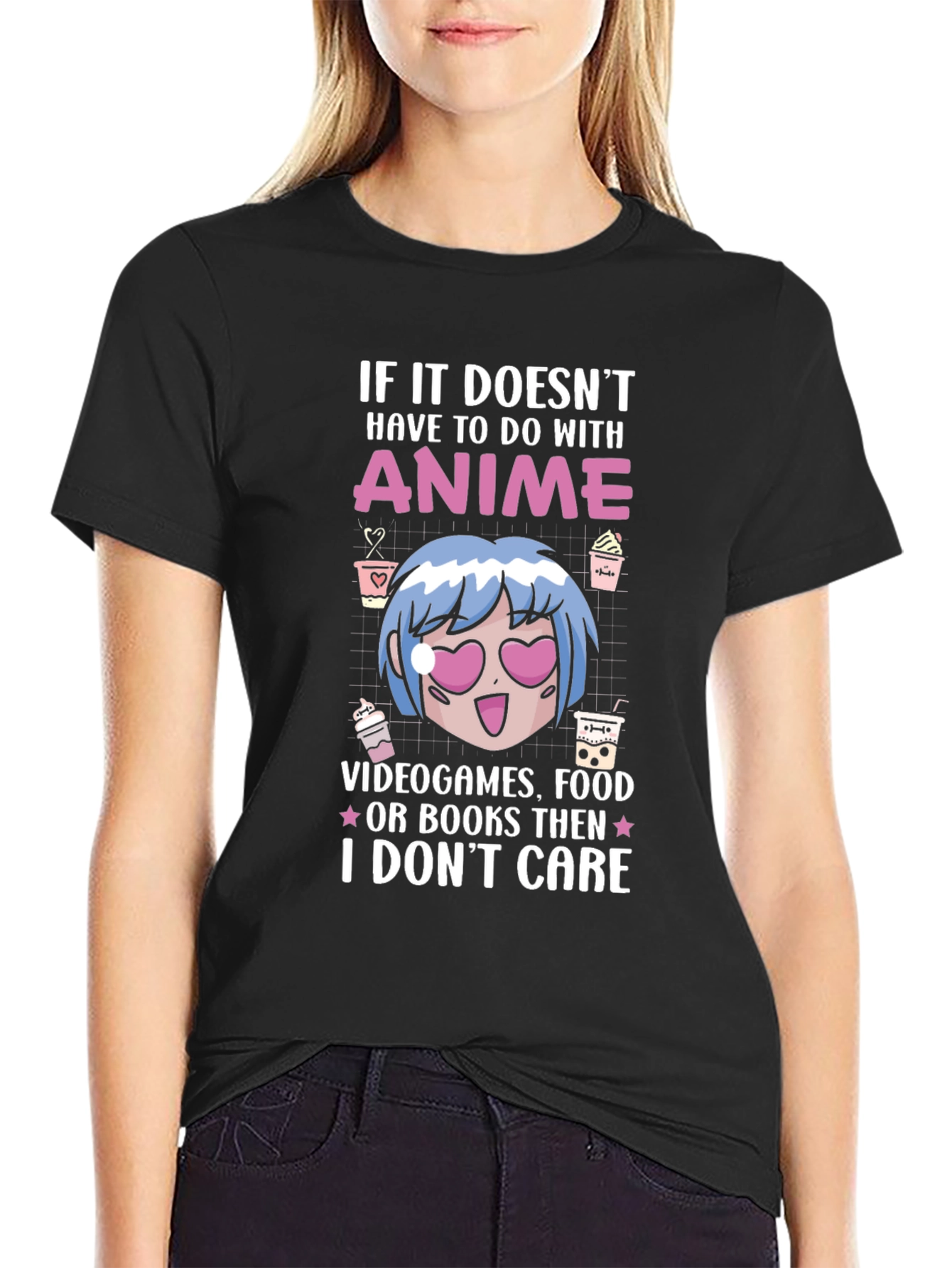 Anime Lover Tee - I Dont Care Graphic T-Shirt