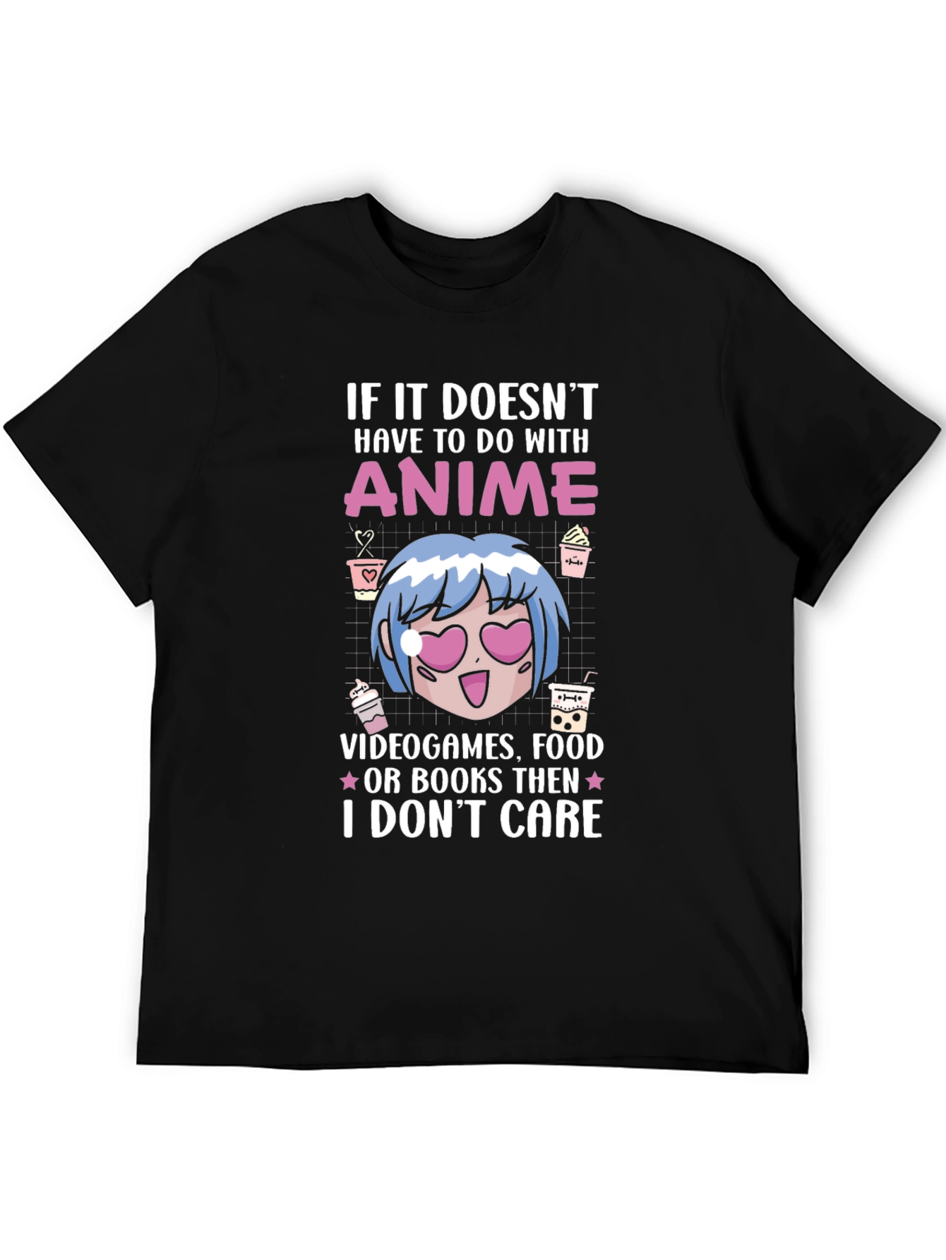 Anime Lover Tee - I Dont Care Graphic T-Shirt