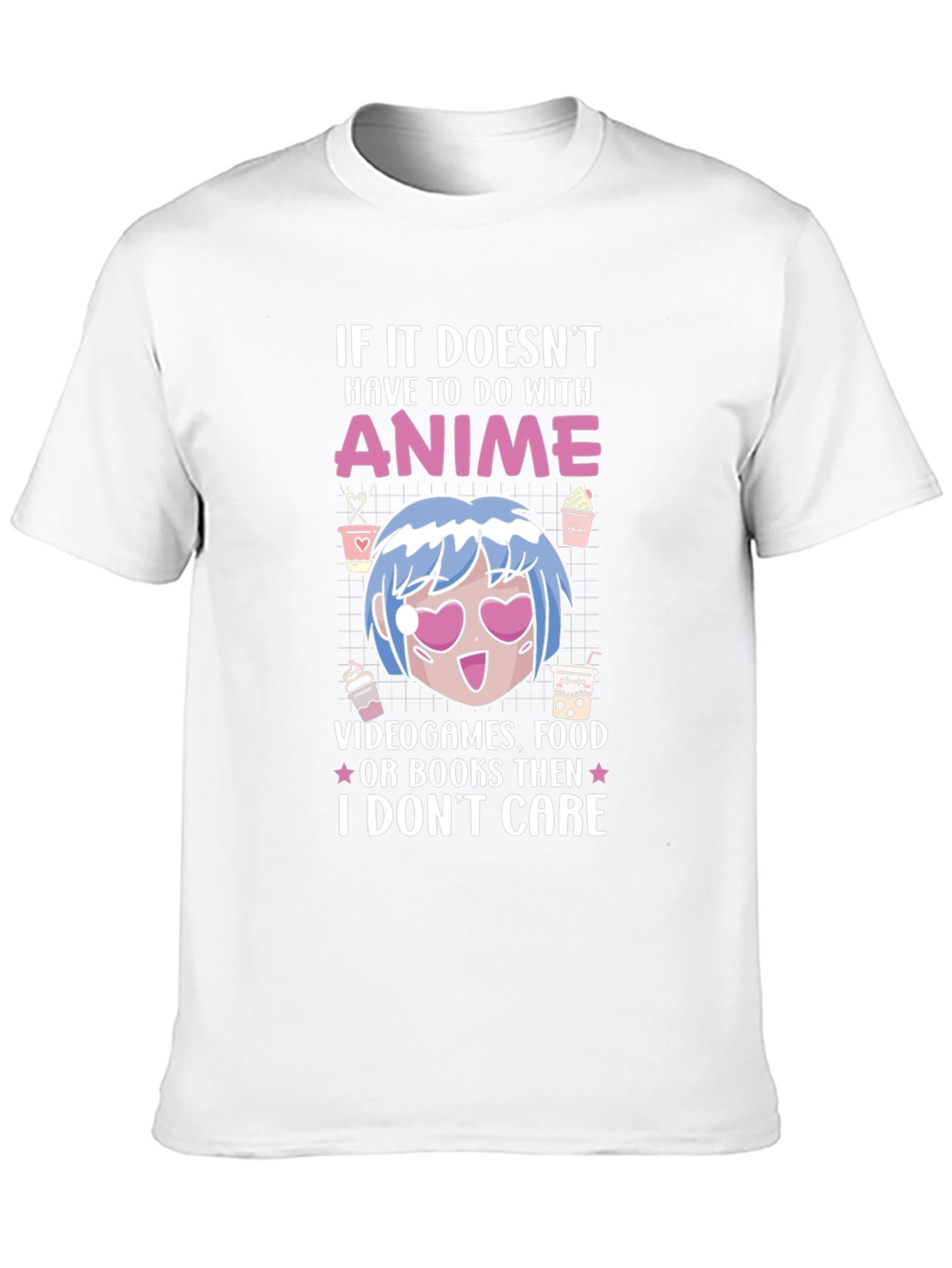 Anime Lover Tee - I Dont Care Graphic T-Shirt