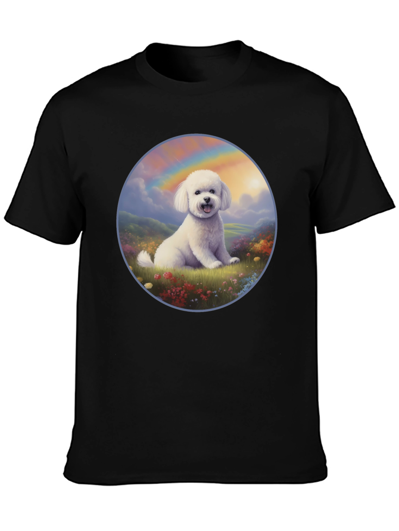 Dog Rainbow T-Shirt - Cute Canine Design