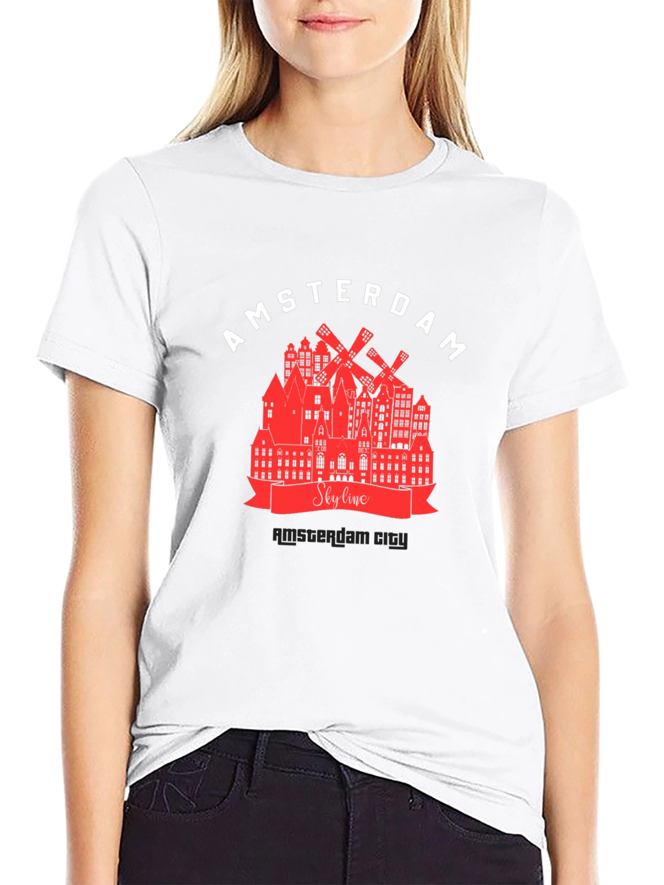 Amsterdam Skyline Graphic T-Shirt