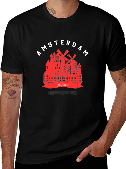 Amsterdam Skyline Graphic T-Shirt