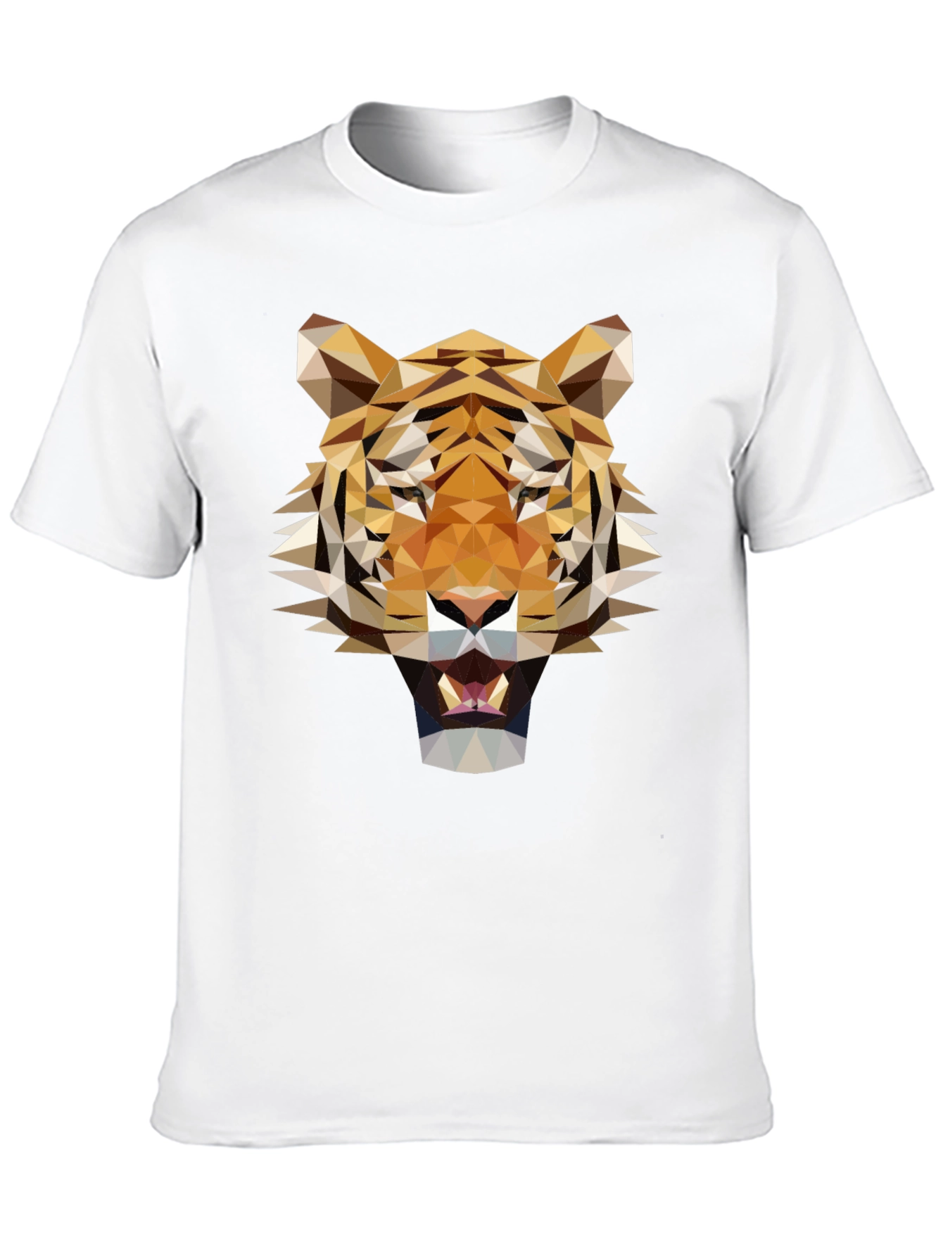 Geometric Tiger Graphic T-Shirt - Modern & Bold Style